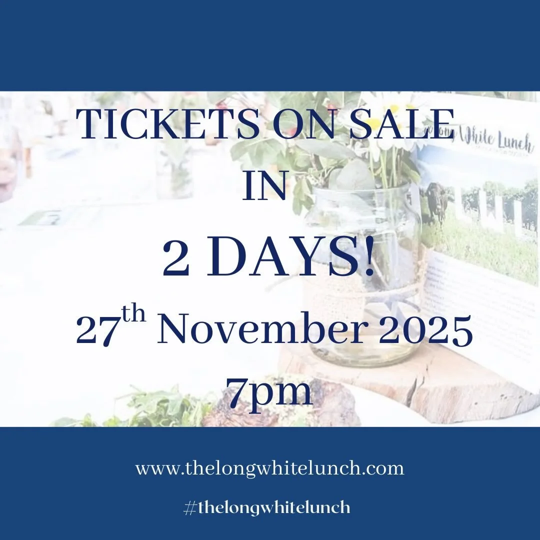 That&rsquo;s right! Tickets on sale in 2days! 

Set your alarms for 7pm Thursday ⏰.

#thelongwhitelunch #cumnocknsw #orangefoodweek #ticketsales #discovercabonne #onefunband #relishcatering #orangeregionwines