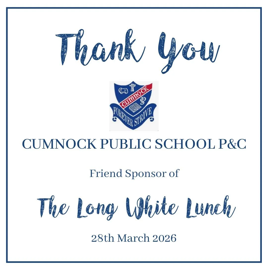 Shout out to the Cumnock Public School P&amp;C for coming on board as a friend sponsor! 
We greatly appreciate your support 🤍.

Community groups supporting community groups. 

#thelongwhitelunch2026 #cumnocknsw #fundriasingforthecommunity #friendspo
