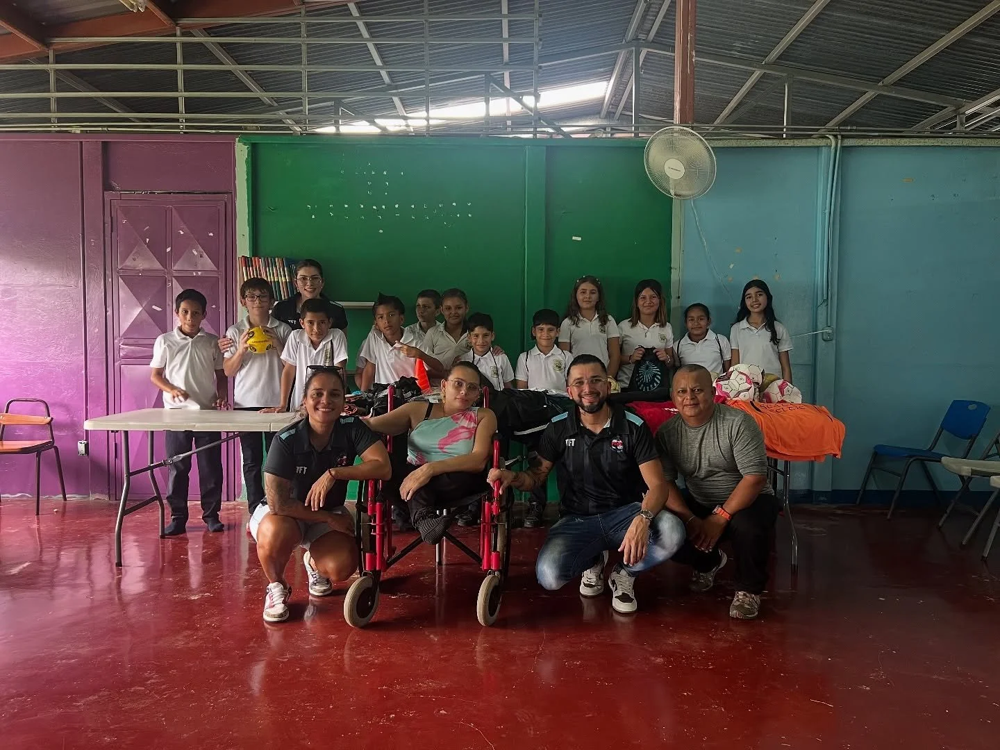 Today we visited Katira, north side of CR, we donated to a much needed school team that was lacking EVERYTHING! We were able to donate cleats, socks, uniforms, gloves, shin guards and cones! We also had a little friendly competition to break the ice 