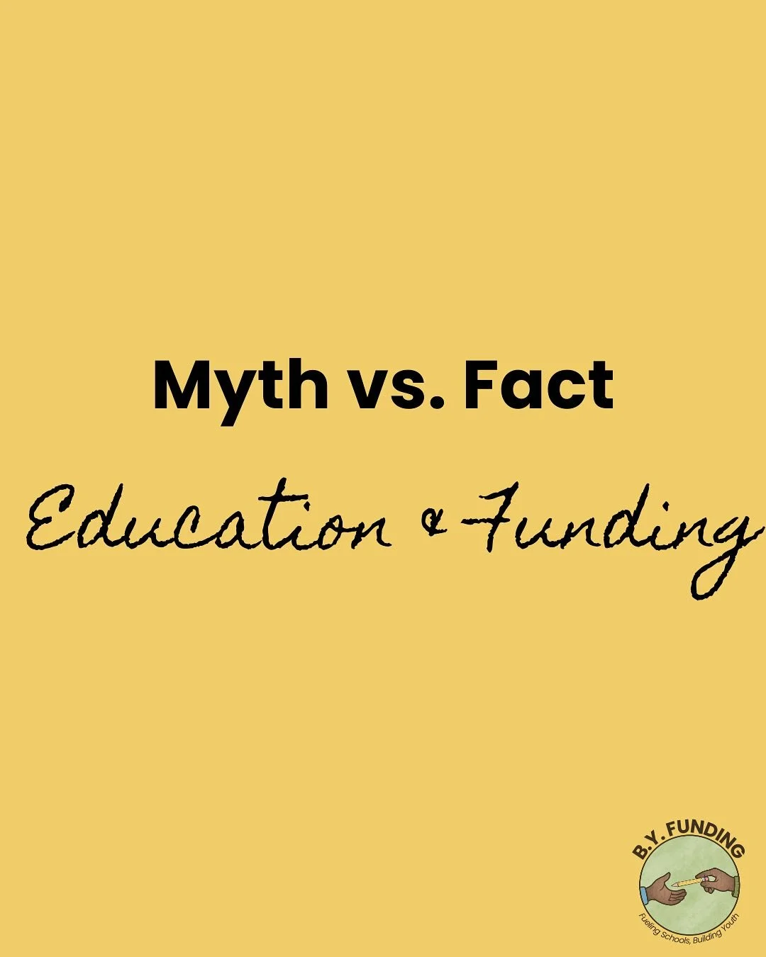 ✨ Myth vs. Fact: Education &amp; Funding ✨
So many assumptions exist about what schools and teachers do or don&rsquo;t have. The truth? Funding gaps mean after-school programs are disappearing, teachers spend thousands out-of-pocket, and many schools