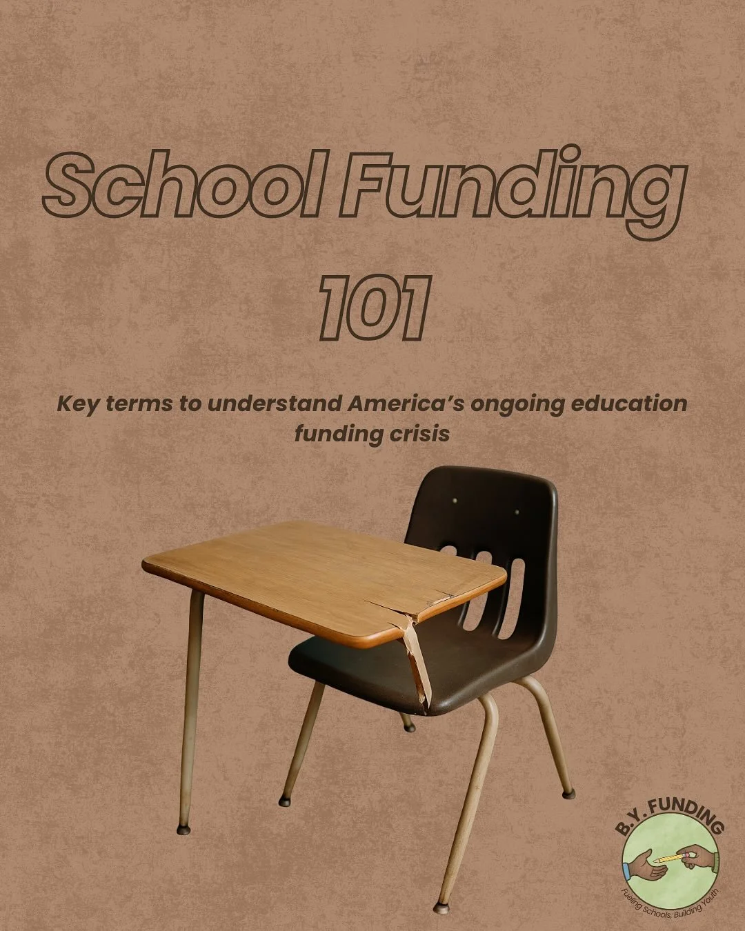 School Funding 101 ✨📚
Understanding America&rsquo;s education funding crisis starts with knowing the key terms:

💸 Funding Gap &ndash; The difference between what schools need and what they get.
👩🏽&zwj;🏫 Per-Pupil Spending &ndash; How much money