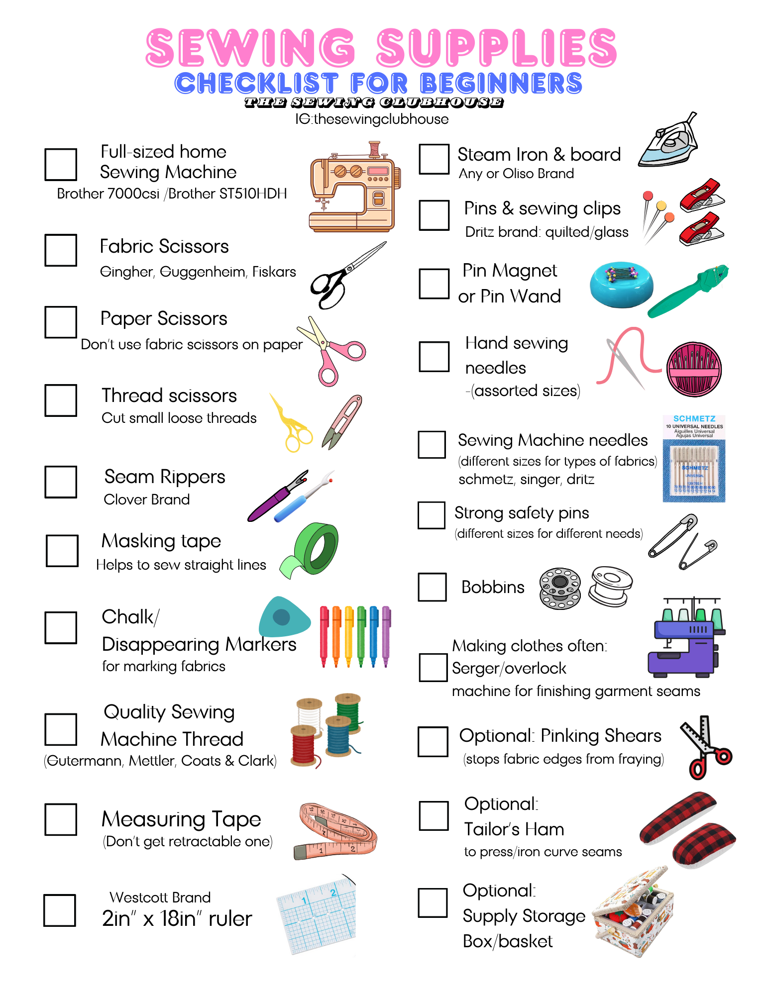 Essential Sewing Supplies List