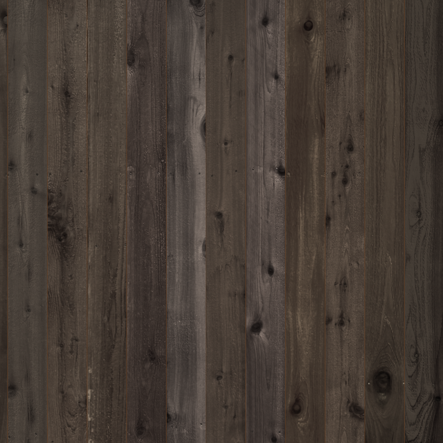 Wooden floor with dark brown planks arranged vertically.