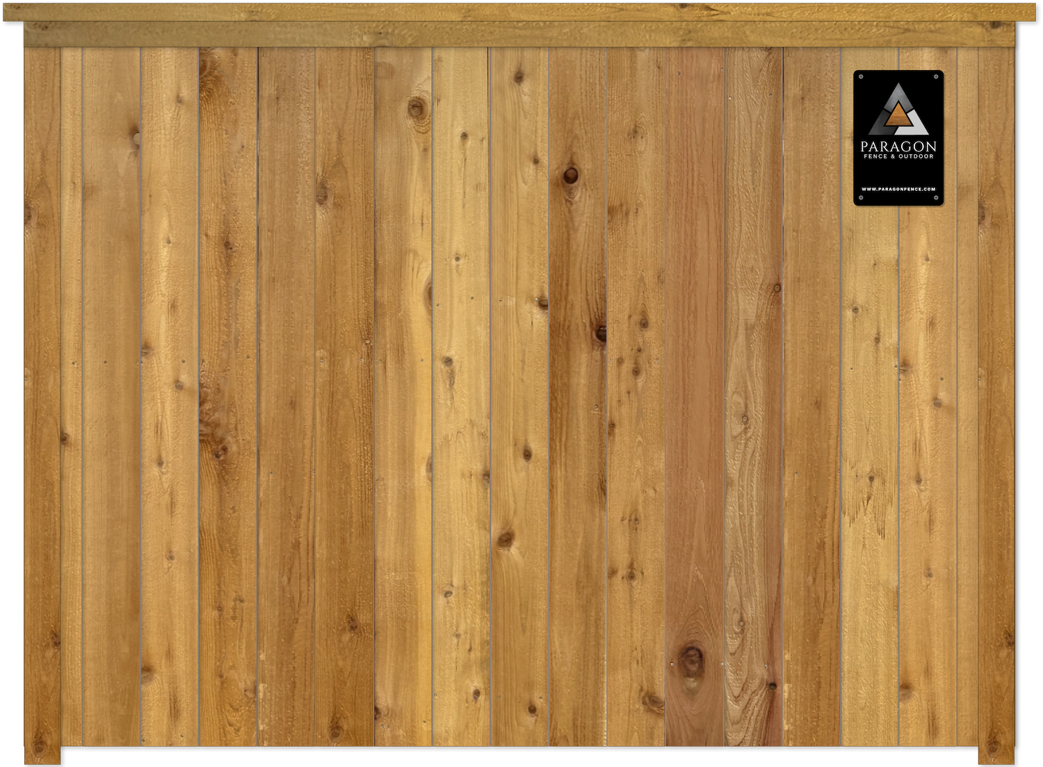  Upgrade option:  Includes cedar cap and trim, and framed with cedar trim on the sides