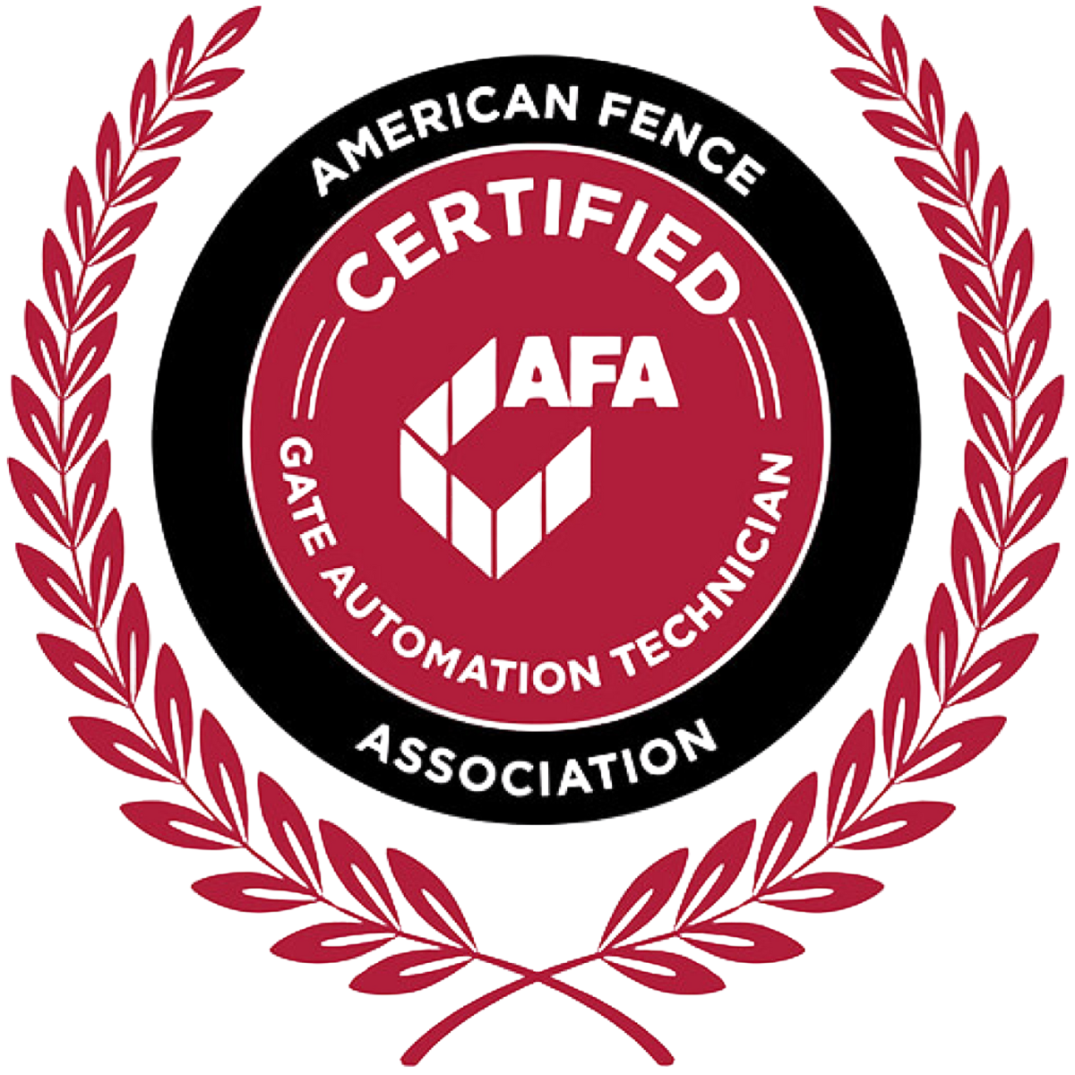 Gate automation tech certification seal by the American Fence Association