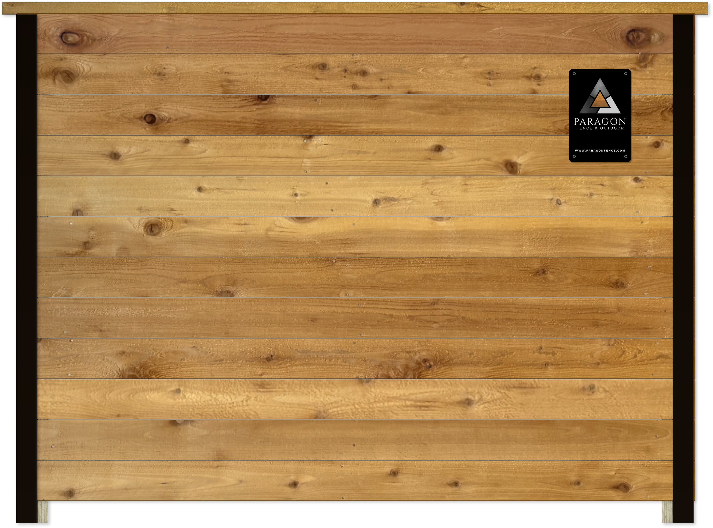  Upgrade option:  Includes a 2x6 cedar cap and framed with black or galvanized 3" steel posts