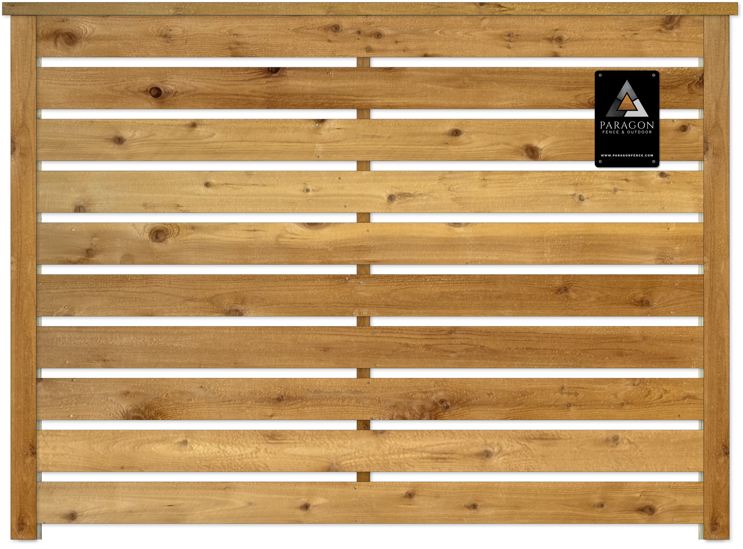  Upgrade option:  Includes a 2x6 cedar cap along the top and framed with cedar trim on both sides