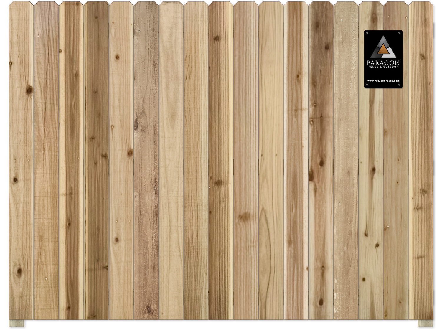  Essential materials:  Includes 5/8”×6" Japanese cedar pickets, treated pine posts, and basic hardware