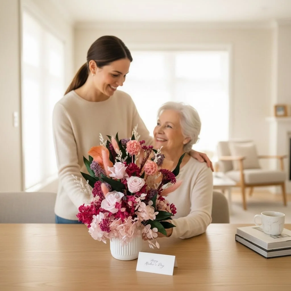 For the mum who keeps everything together 🤍

This one&rsquo;s for her.

Layers of soft pinks, delicate preserved blooms and rich textures, styled intentionally, just like every piece we create.

Little Love for Mum
Because she deserves something tha