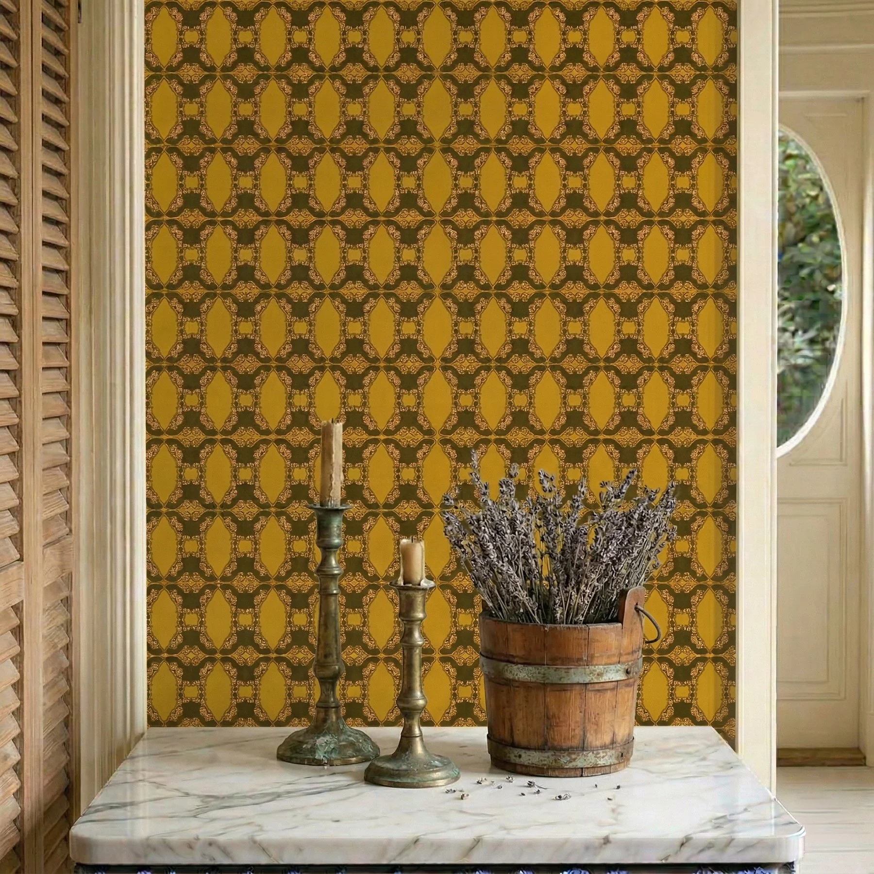 Saffron-Earth Brown Concept Room