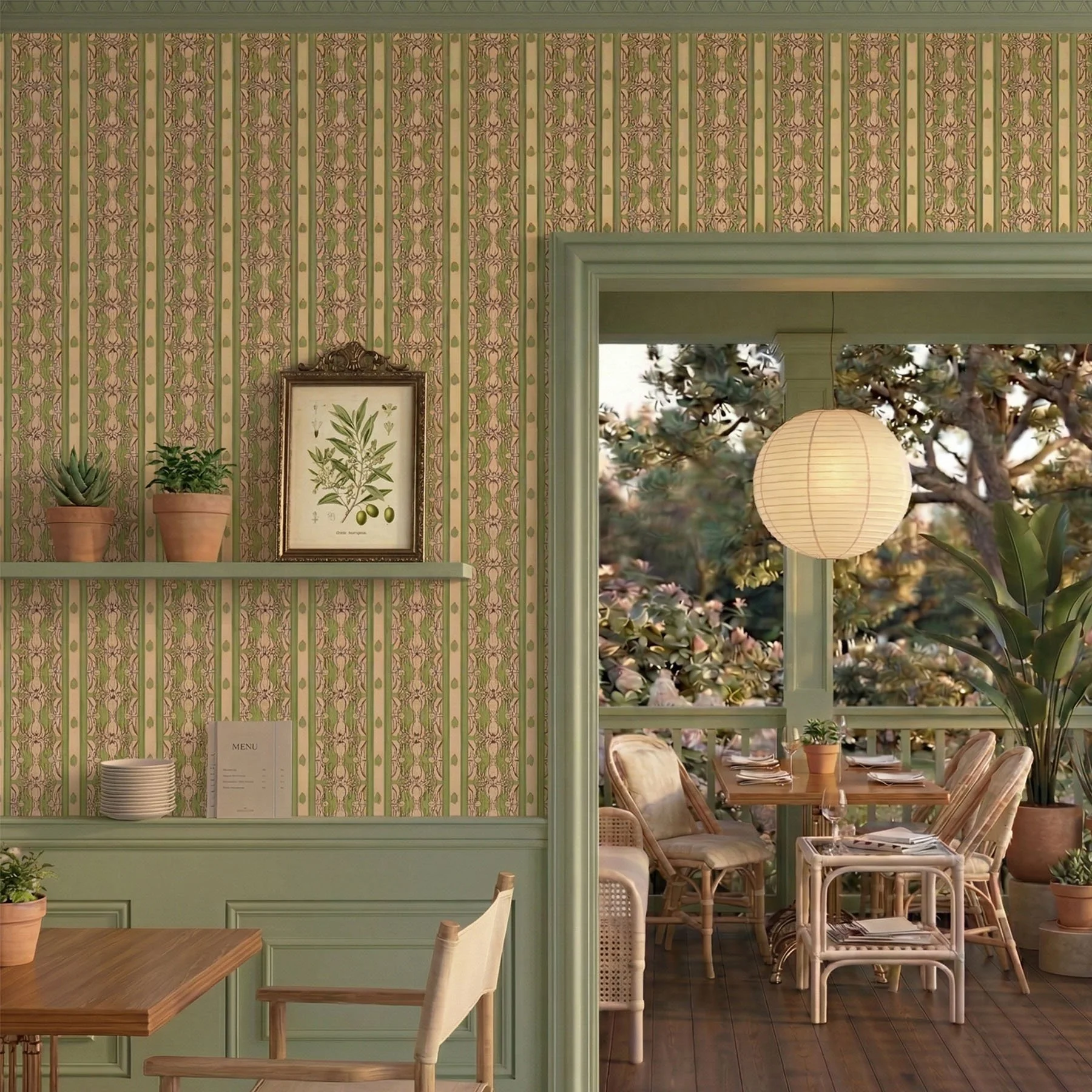 Sage-Dusty Rose Concept Room