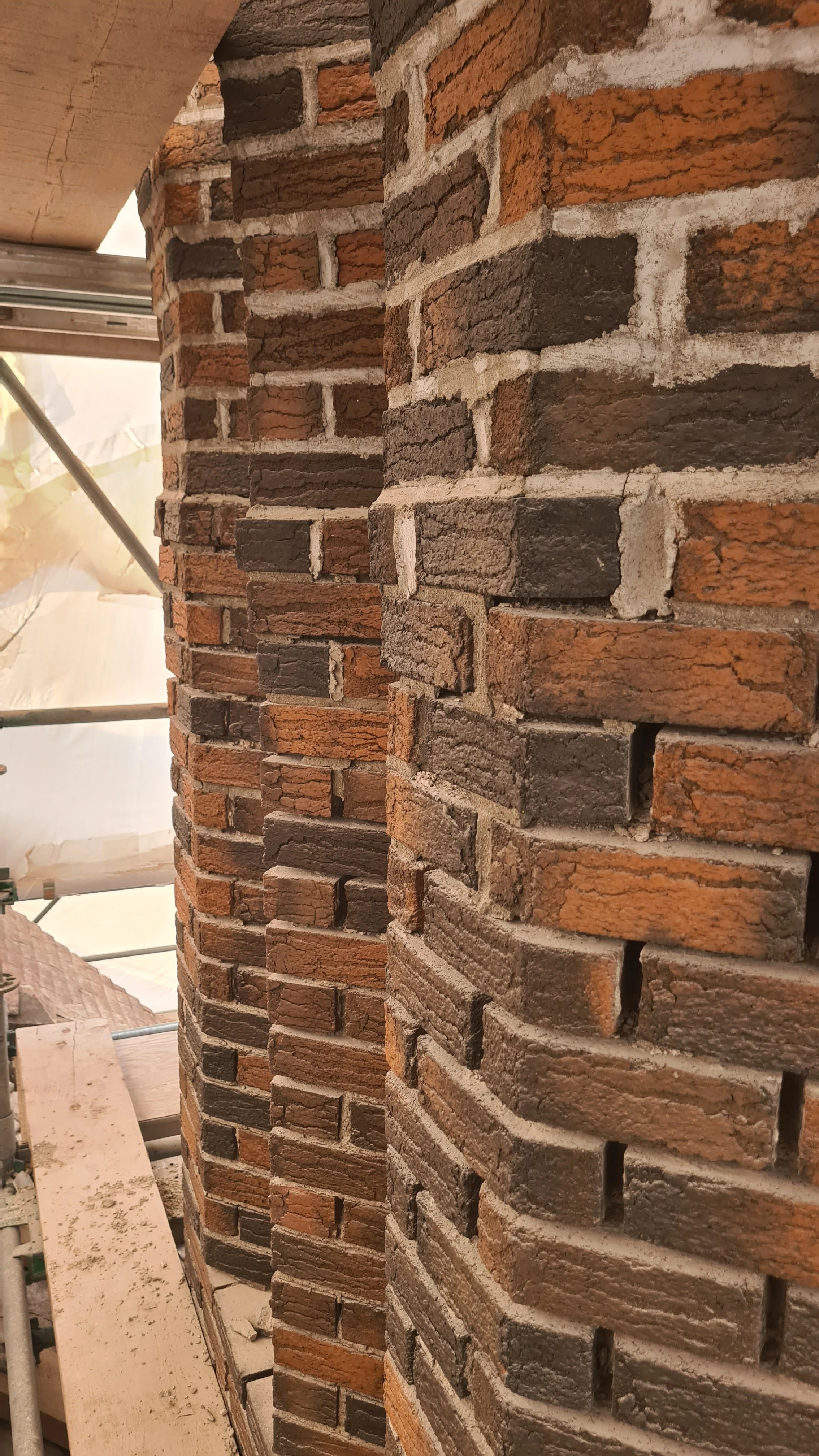 Another chimney built in the 1930 in Toronto, and you can see how badly the joints have deteriorated unfortunately resulting in a full rebuild.