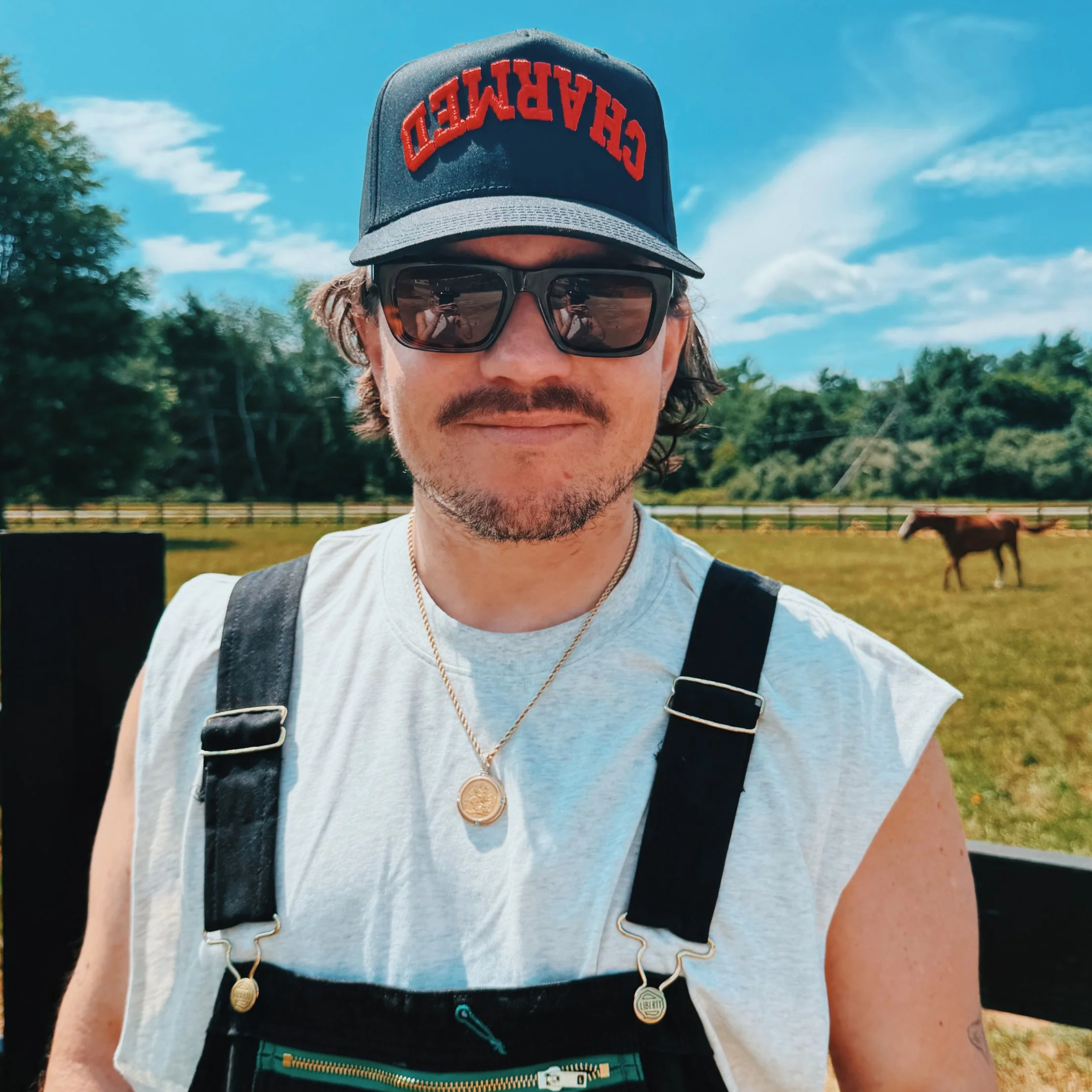 Puff Embroidered Trucker Hat - Black