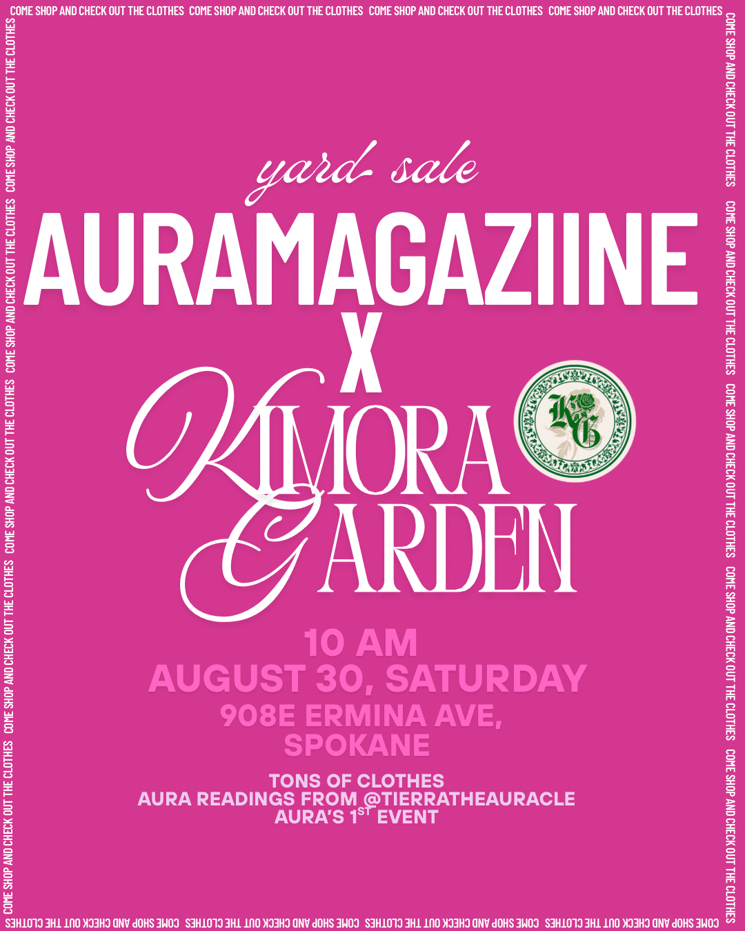 AURA yard sale fundraiser