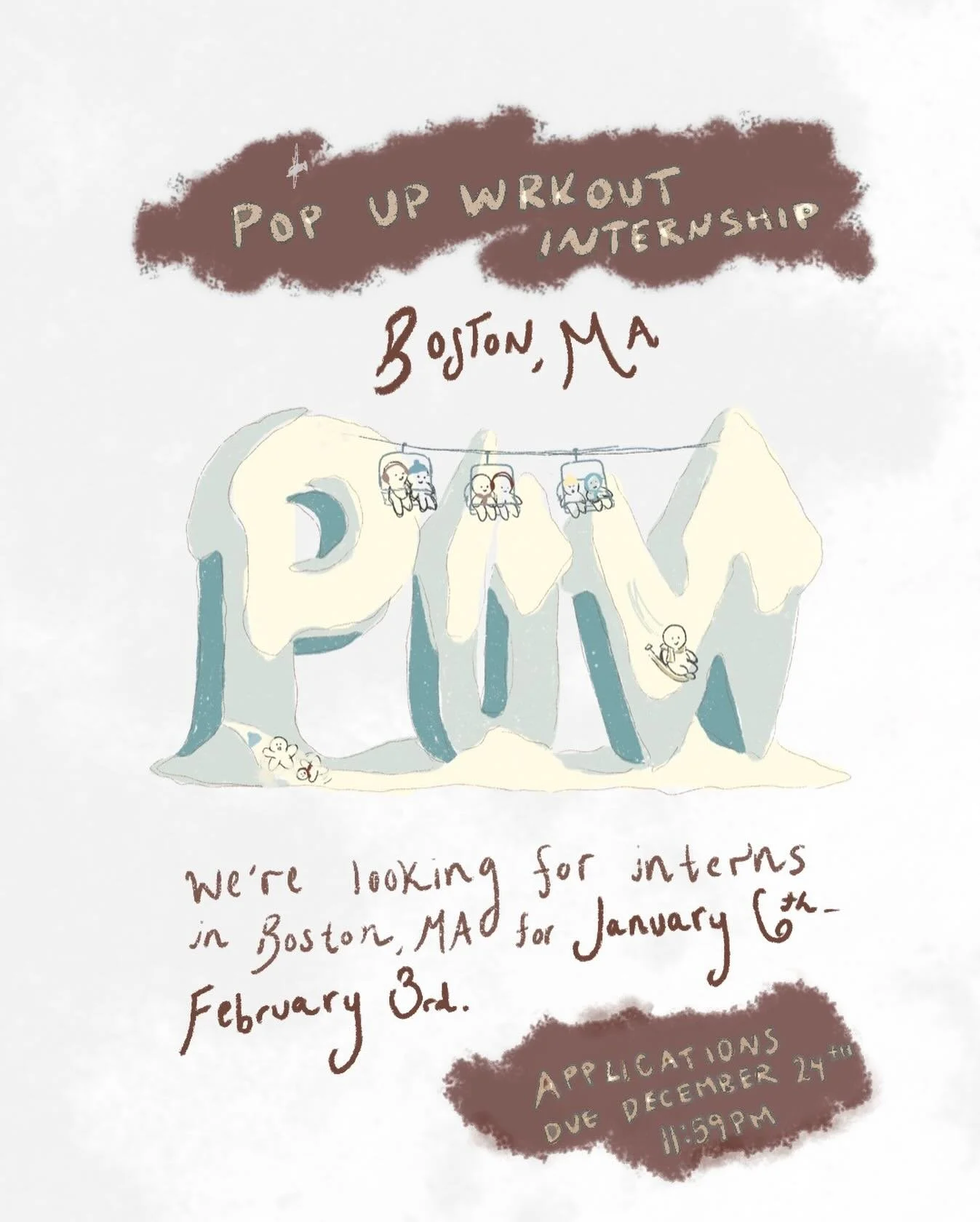 DO YOU GO TO SCHOOL IN BOSTON?? Pop Up Wrkout is hiring paid onsite interns in Boston 🤎

You&rsquo;ll help support daily studio operations, brand moments, and special activations throughout the pop-up&mdash;plus receive unlimited free classes. Under