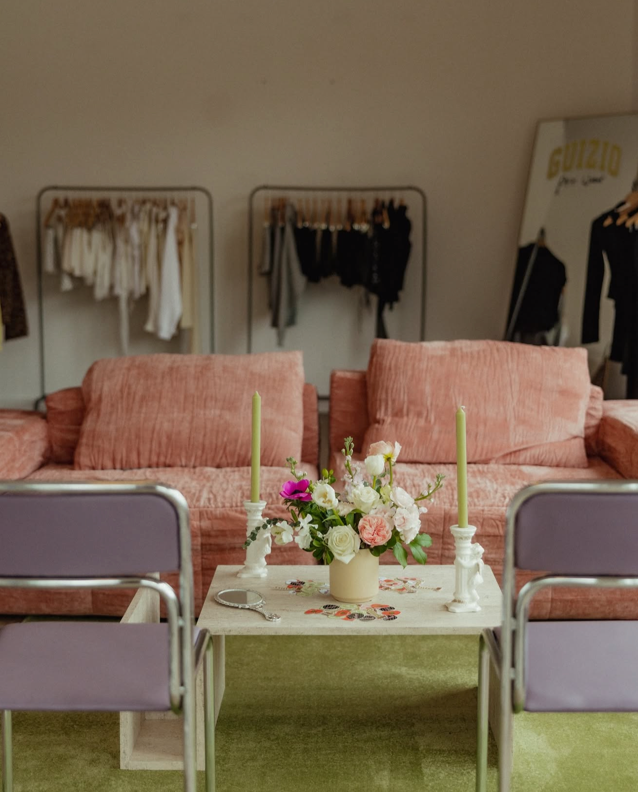 Past Pop Ups #GUIZIO# |In April 2025, Pop Up Wrkout brought an immersive GUIZIO shopping experience to the University of Michigan, replicating the brand’s NYC storefront down to the smallest detail. The pop-up featured exclusive gifting and a bespoke