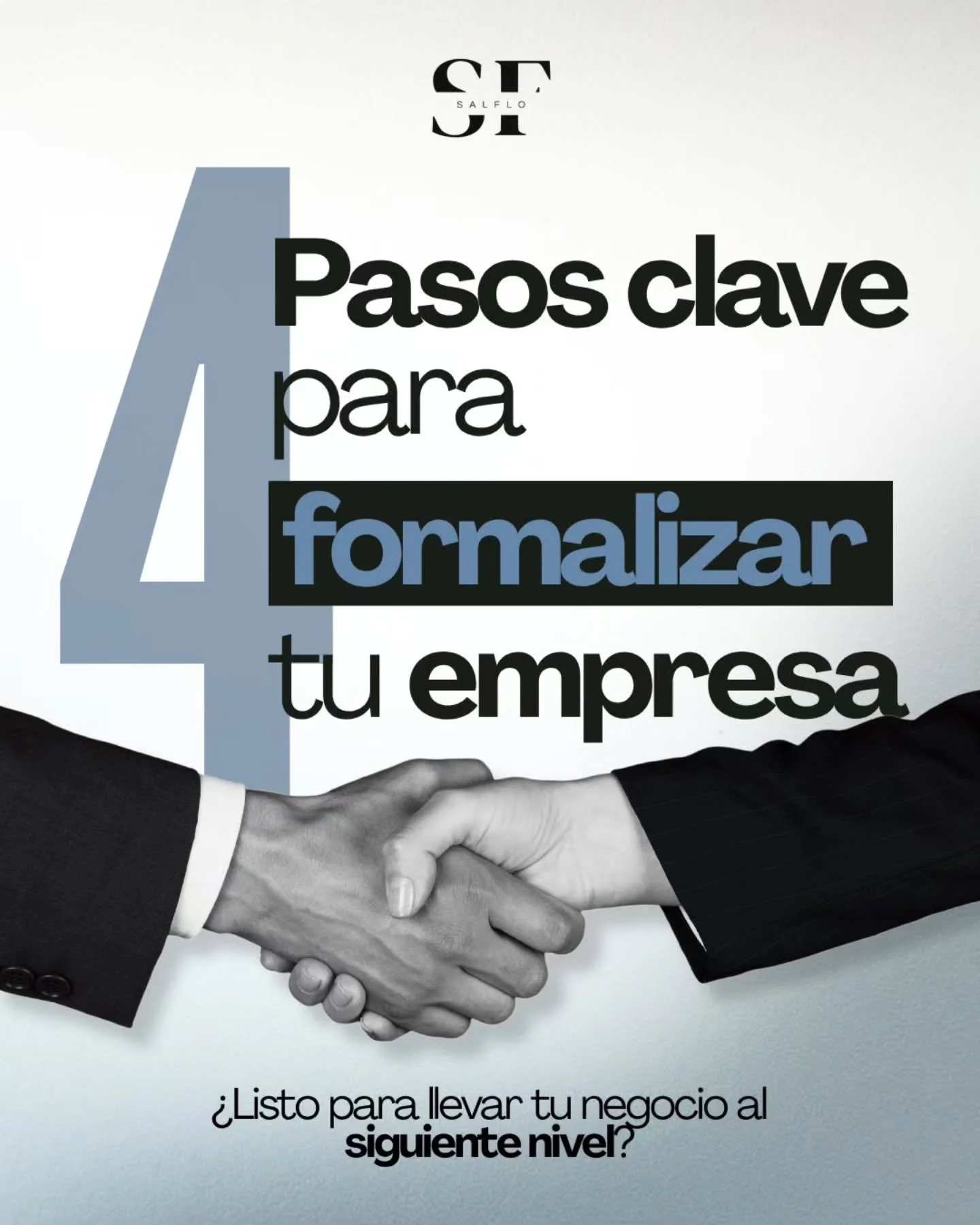 Formalizar tu negocio no es un tr&aacute;mite, es un paso hacia tu crecimiento.

Te contamos los 4 pasos esenciales para hacerlo con &eacute;xito. 💪

📲 Da el primer paso, escr&iacute;benos y te guiamos en el proceso.