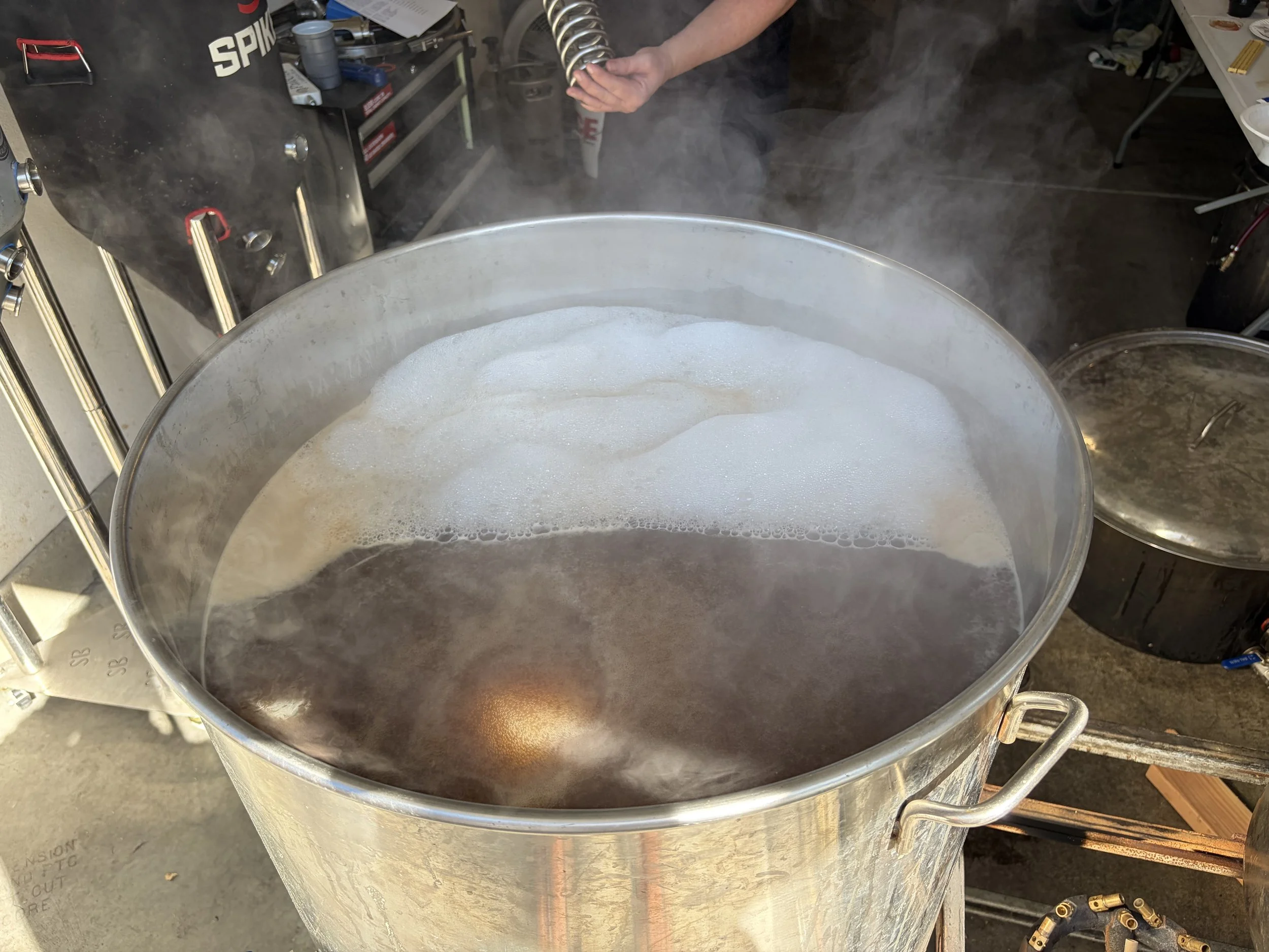 30 gallons boiling for 90 minutes
