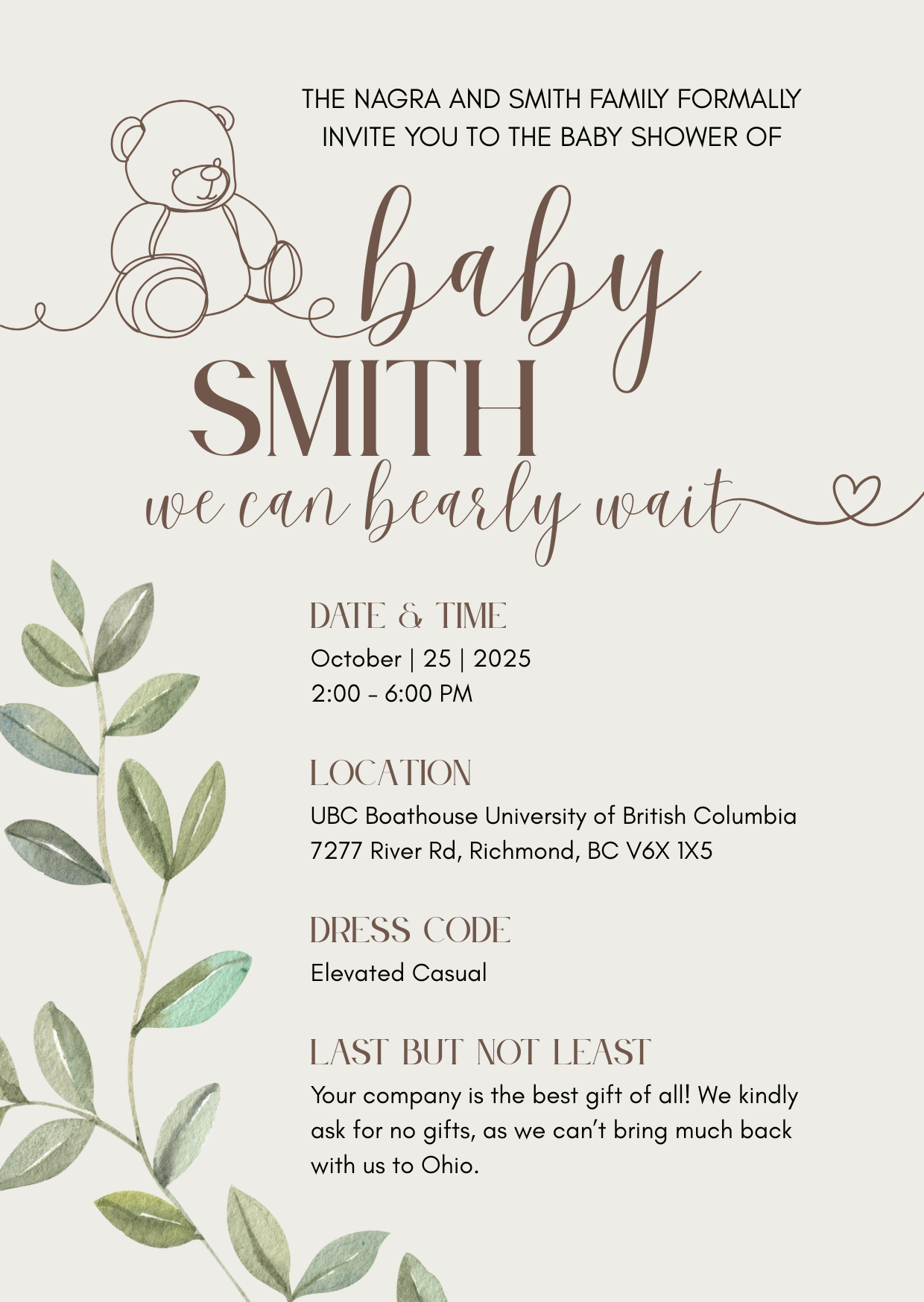 ๐ปโจ ๐พ๐ ๐๐๐ ๐ฉ๐ฌ๐จ๐น๐ณ๐ ๐๐๐๐ โจ๐ป
Celebrate the sweetest arrival with a soft and playful baby shower invitation. Featuring neutral tones, whimsical typography, and illustrated details, this design beautifully balances elegance with warmth. Fr