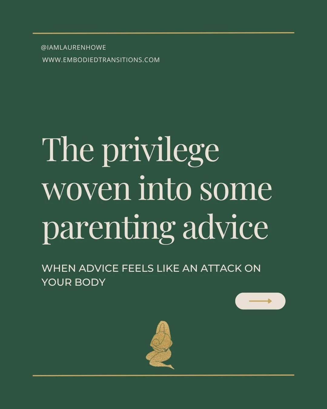Parenting advice can be really helpful and insightful but it can also be aspirational and created for those with a certain level of privilege. 

It can leave many who are carrying big and complex loads and holding frayed nervous systems feeling shame