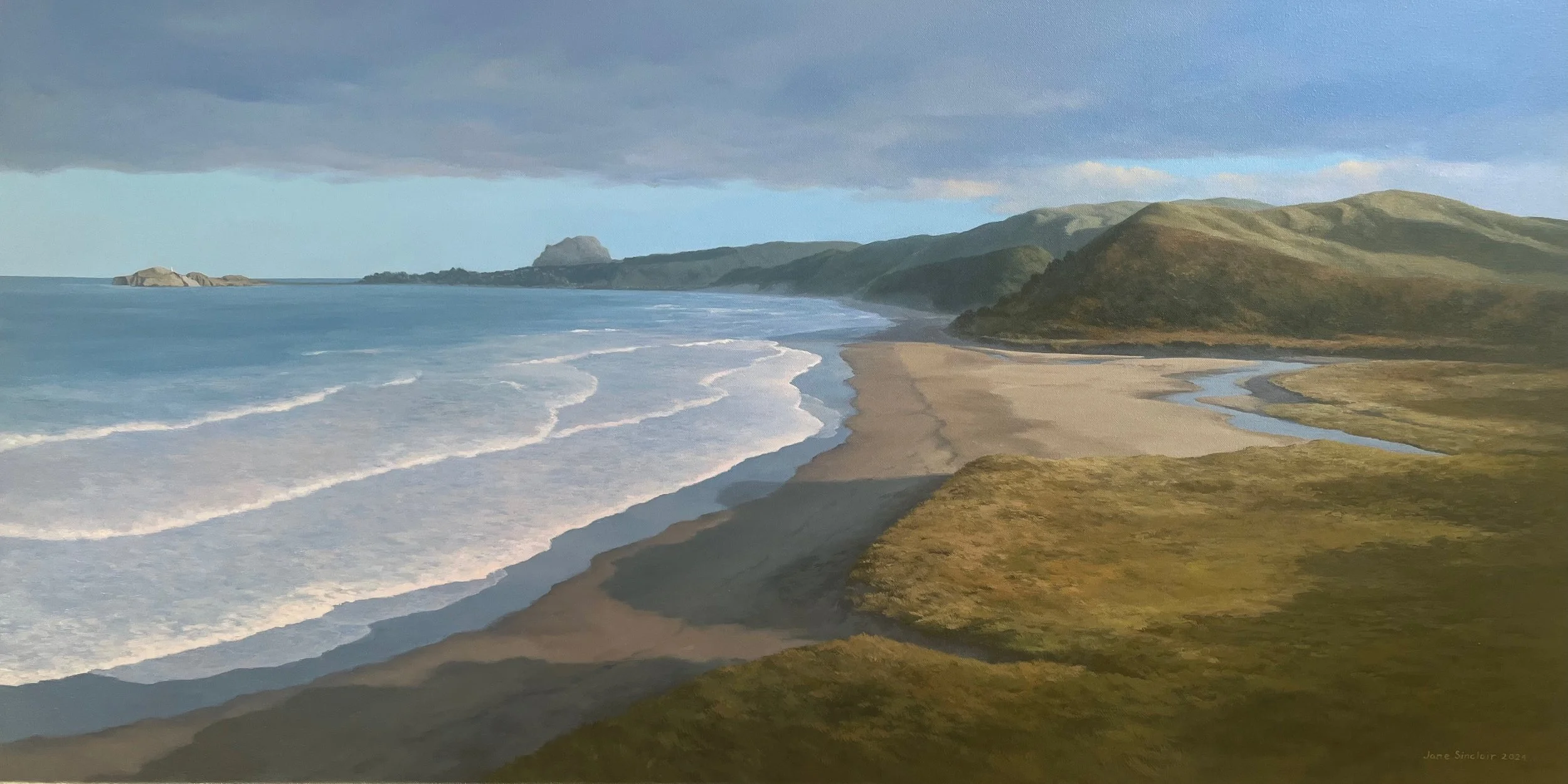 Whatataki Coast, Wairarapa | Oil on Canvas 1000x500mm NZ$7,000.00

