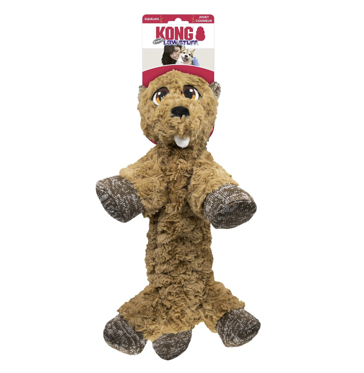 KONG Low Stuff Flopzie Beaver