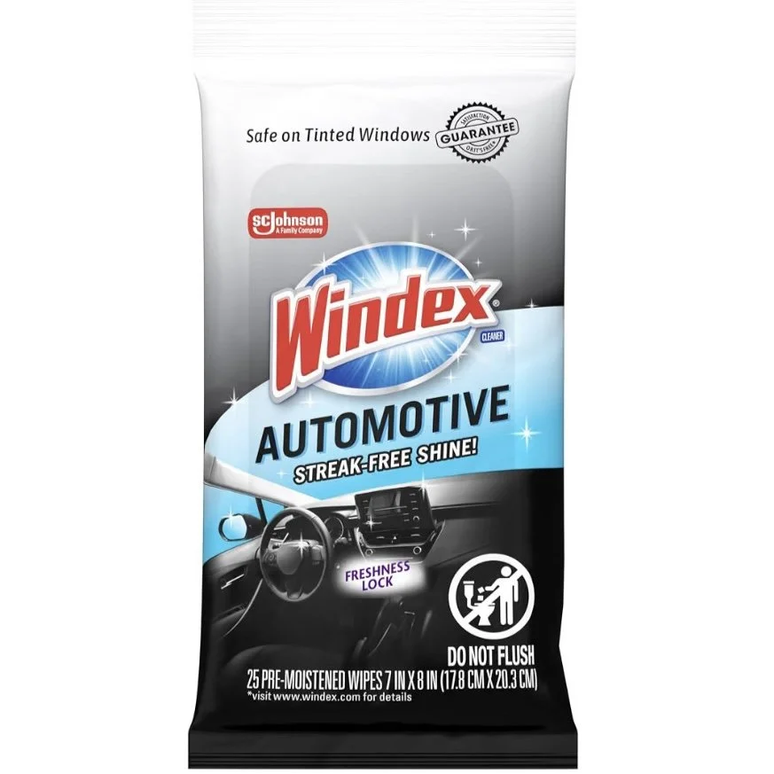 Windex Auto Wipes for Car Windows, Mirrors and Screens