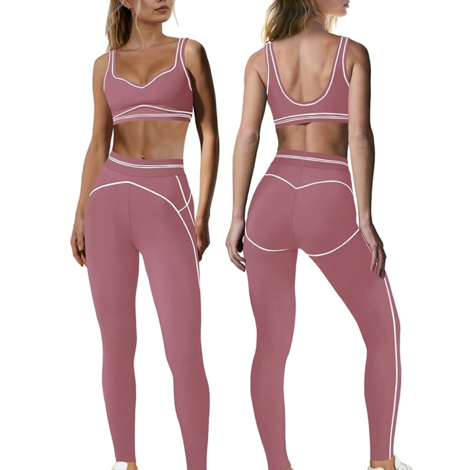 Nirovien Womens 2 Piece Workout Sets Pilates Yoga