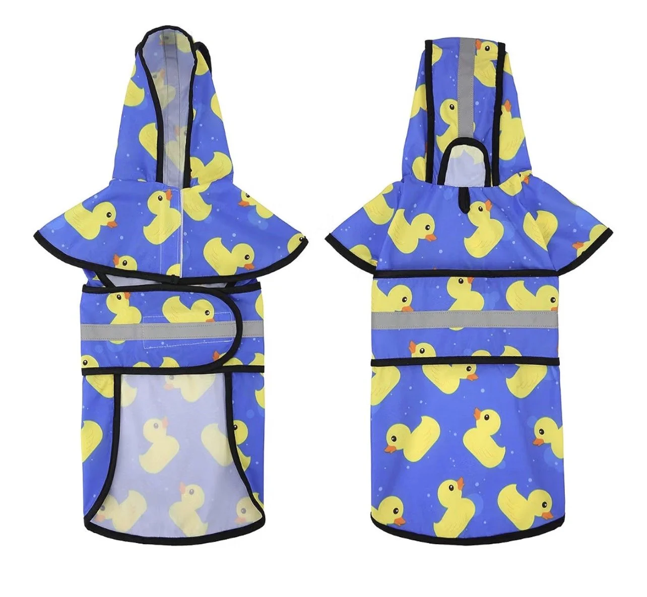 Dog Raincoat with Hood & Leash Hole S-XL