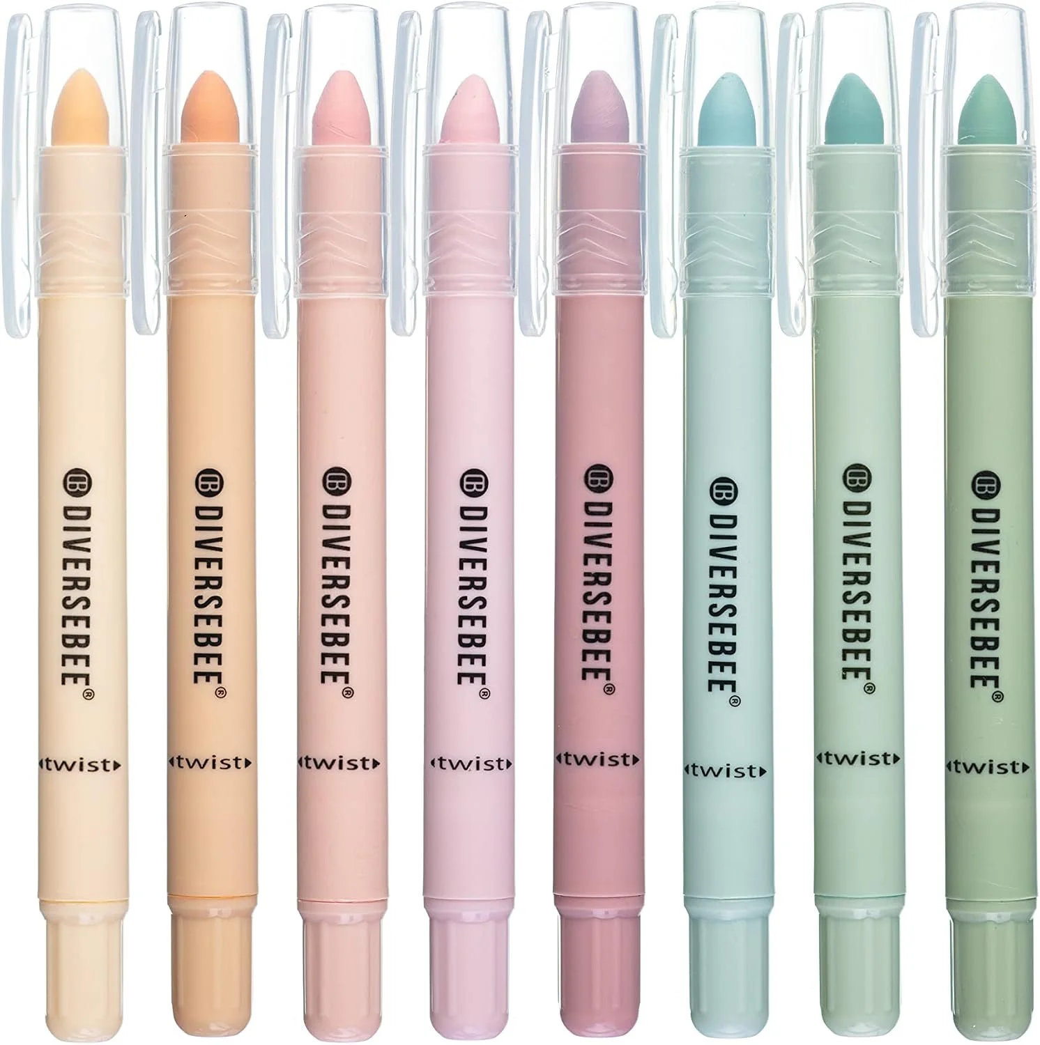 DIVERSEBEE Bible Highlighters and Pens No Bleed (Pastel) | 8 Pack