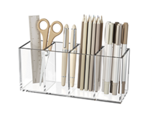 Acrylic Pen Holder 4 Compartments