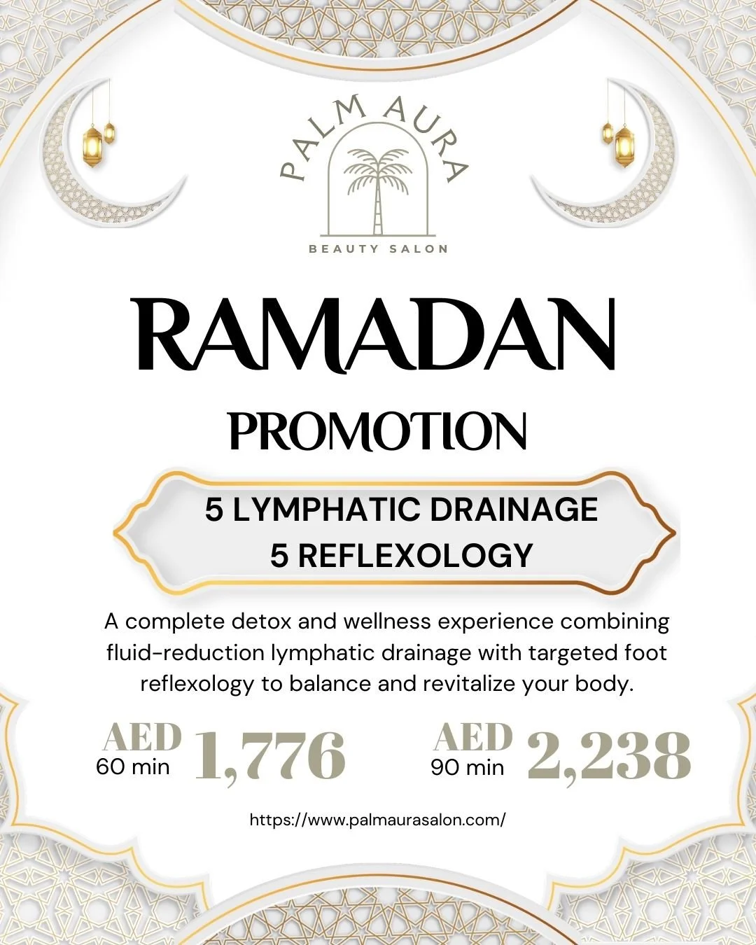 A complete detox combining fluid-reduction lymphatic drainage with foot reflexology to balance and revitalize your body