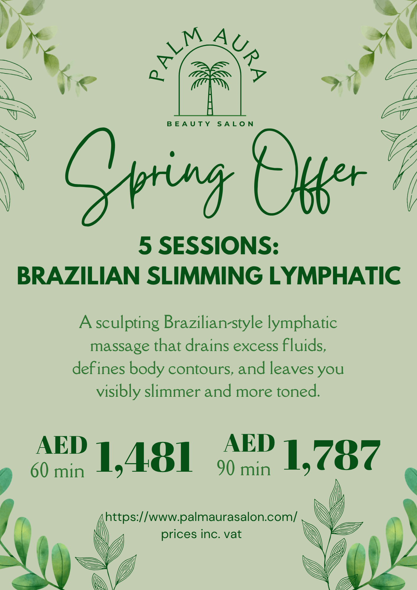5 sessions Brazilian Slimming Lymphatic home massage Dubai and Abu-dhabi