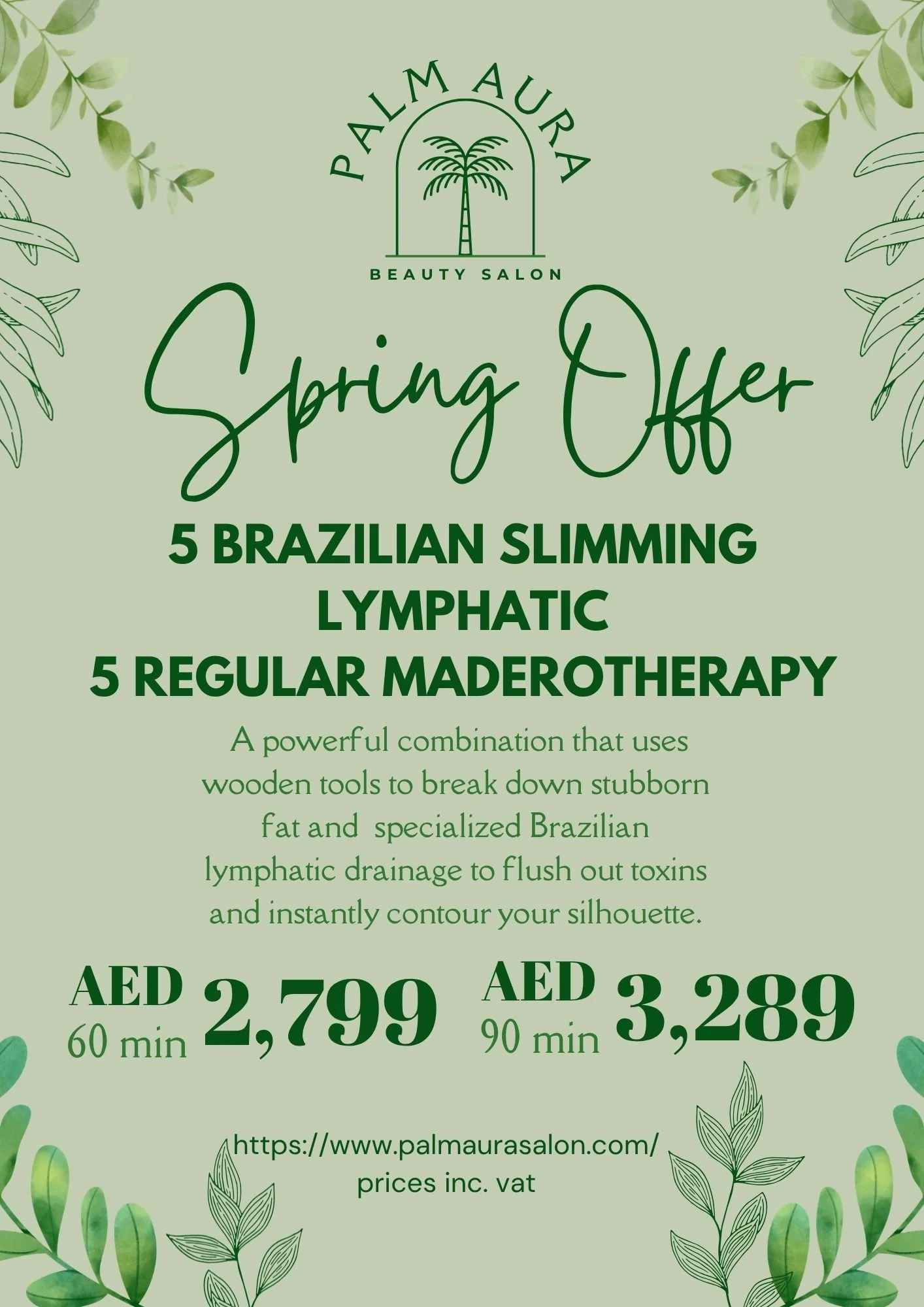 5 sessions of Brazilian Slimming Lymphatic and 5 regular maderotherapy home massage in Dubai and Abu-Dhabi