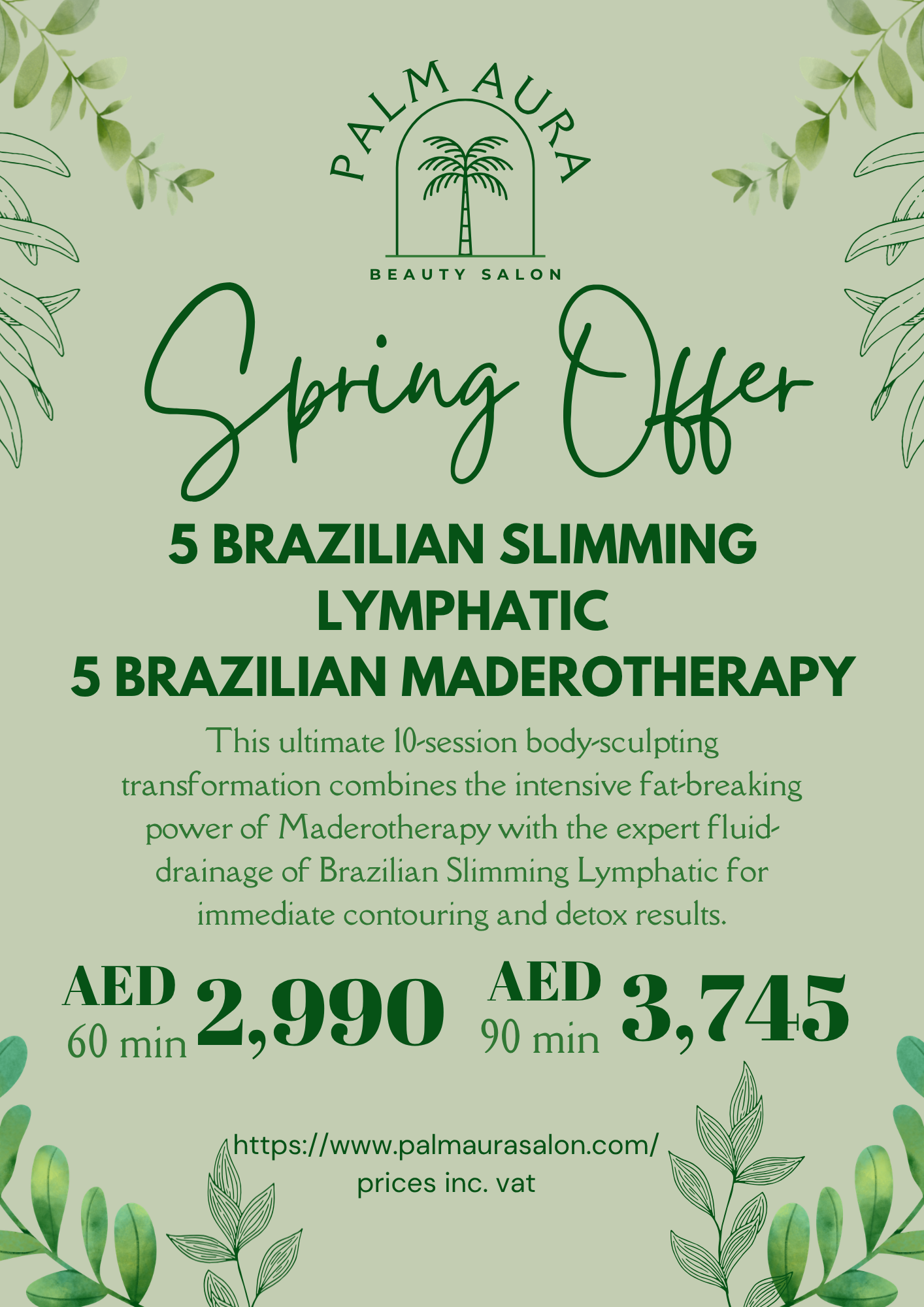 5 sessions Brazilian Slimming Lymphatic and 5 Brazilian Maderotherapy home massage in Dubai and Abu-Dhabi
