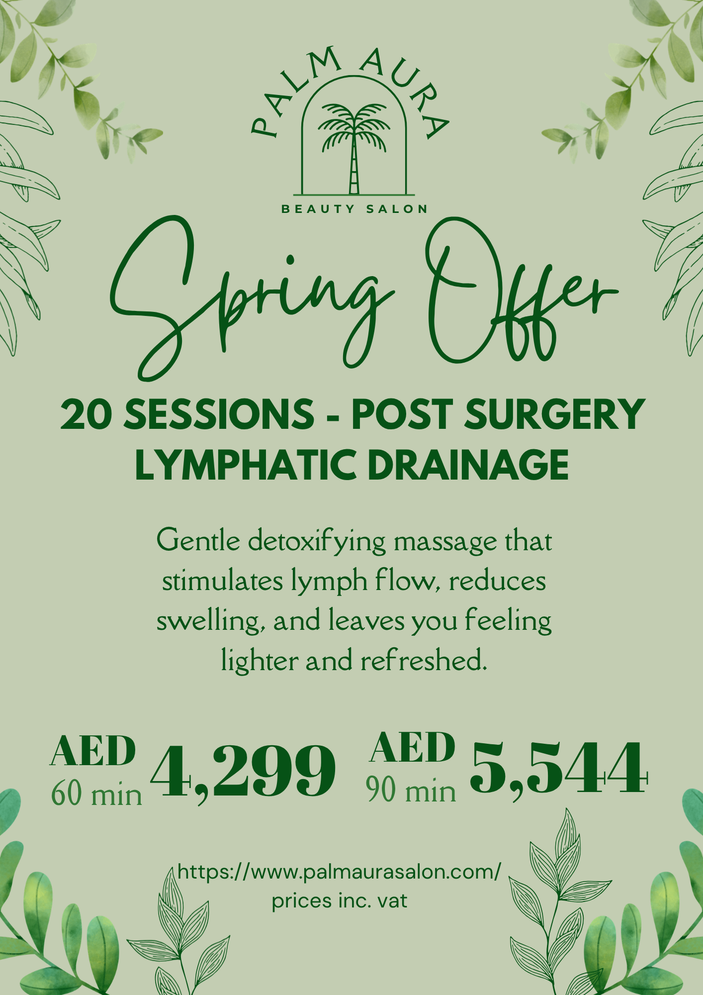 20 Post Surgery Lymphatic Drainage home massage in Dubai and Abu-Dhabi