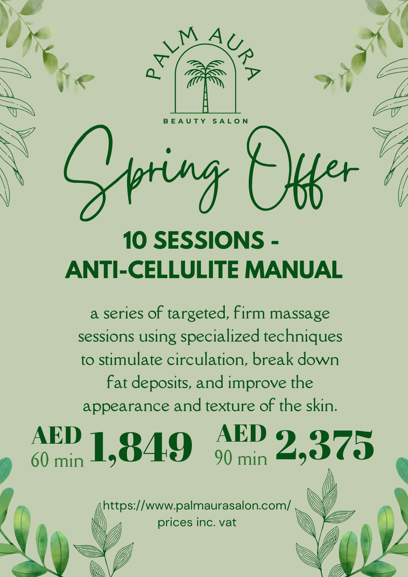 10 Anti-cellulite manual massage in Dubai and Abu-Dhabi