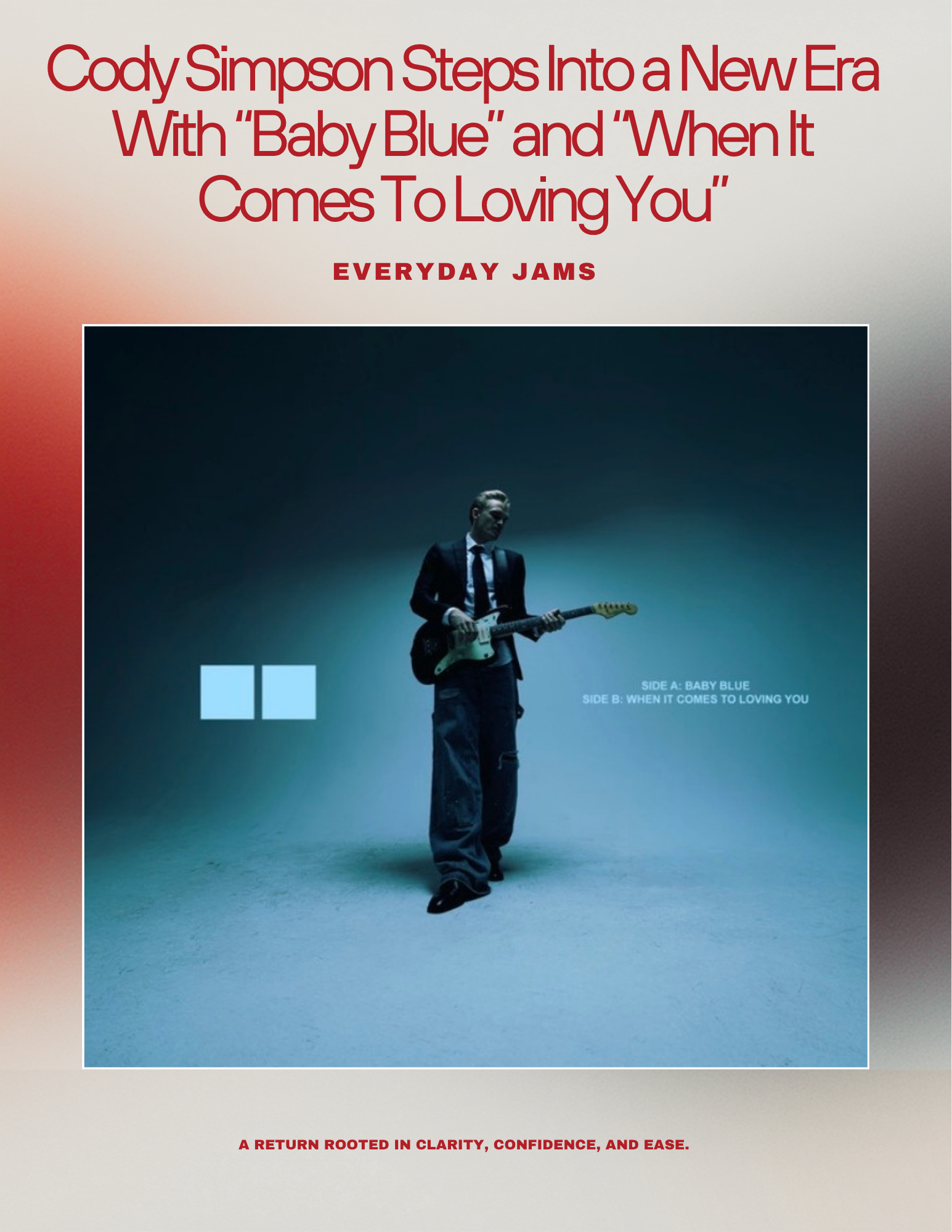 Cody Simpson Returns to Form With a Coastal Glow on “Baby Blue” and “When It Comes To Loving You”