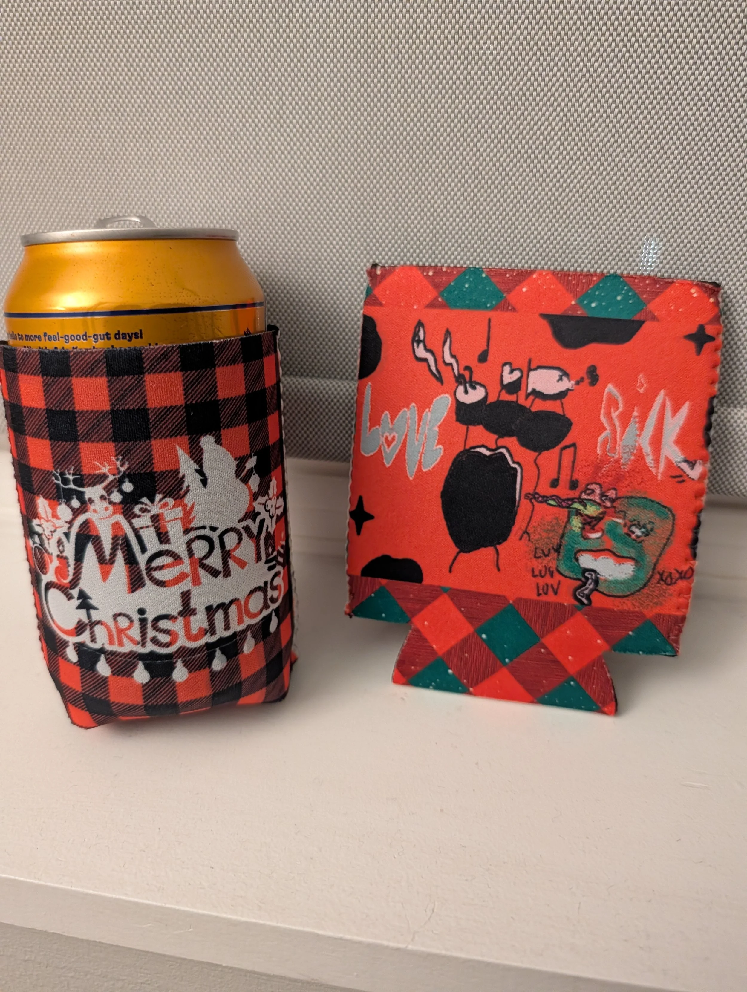 Love Sick Zombie CHRISTMAS koozie