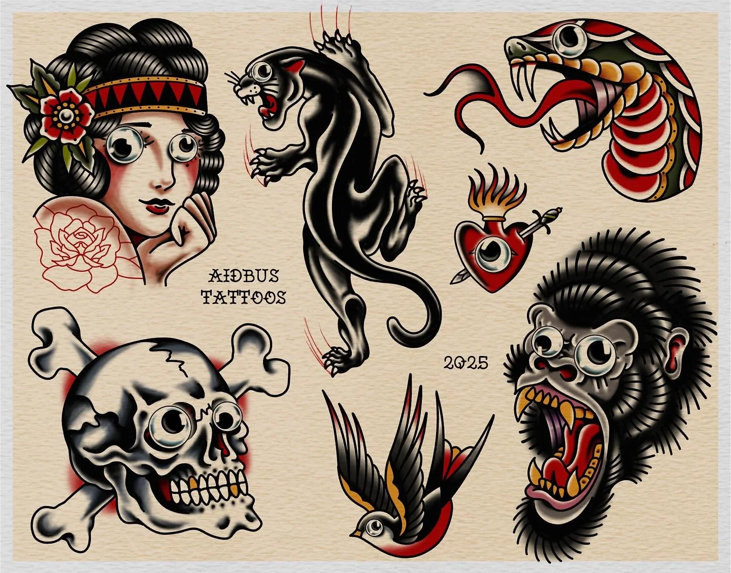 👀 Any fans of googly eyes? 👀 
I had too much fun making this sheet, and would love to tattoo any of these :)
-
‼️DM or Email to book‼️
-
&bull; All designs are repeatable
&bull; Can be done in COLOR 🌈 or BLACK &amp; GRAY 🖤🩶
&bull; I will happily