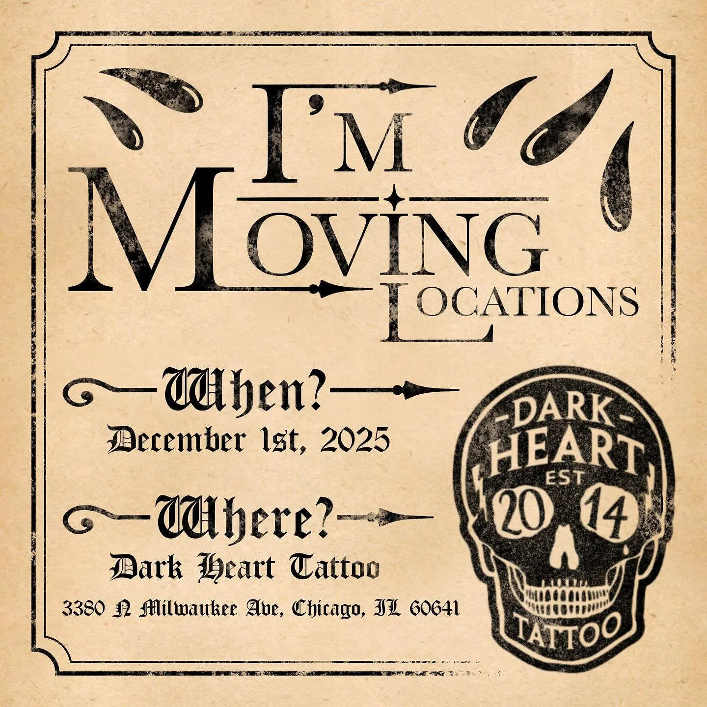 👋 Hey everyone,
I have been healing well, and can&rsquo;t thank you all enough for all the support and love while I have been recovering from this head injury!
&bull;
As the post says I have been cleared to start tattooing again as of December 1st a