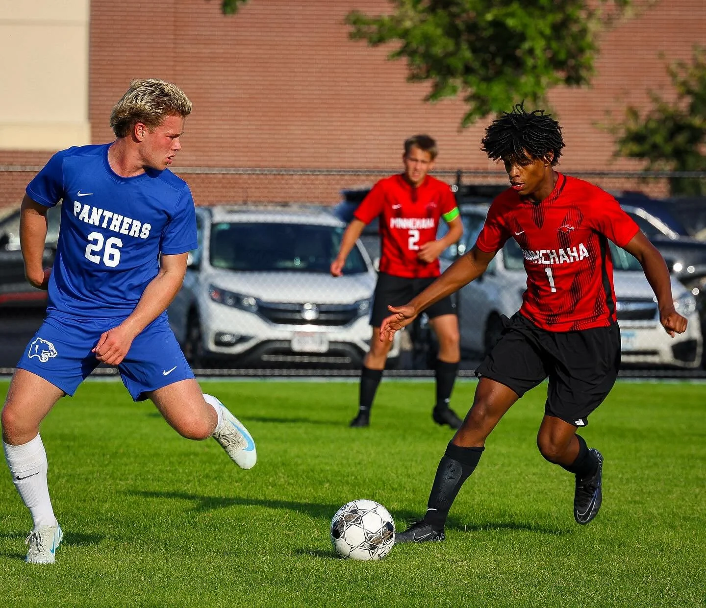 Big win for Minnehaha Redhawks JV soccer as they take down MPA 9-0 on the newly renovated Guido Kauls Field