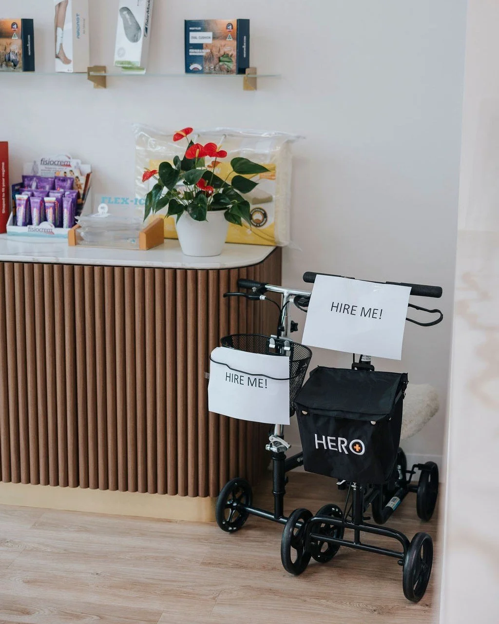 Need extra support while you recover? We offer knee scooters for hire &mdash; perfect for keeping you mobile (and comfortable!) after foot or ankle injuries.

Want to know more? Call us on 9587 1444 to arrange your hire today.
 
 
 
 
 
 
 
 
#HandTh