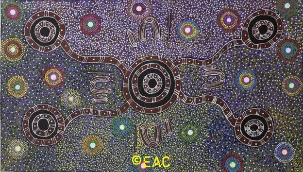 Dianne Neil - Women sitting around the waterhole