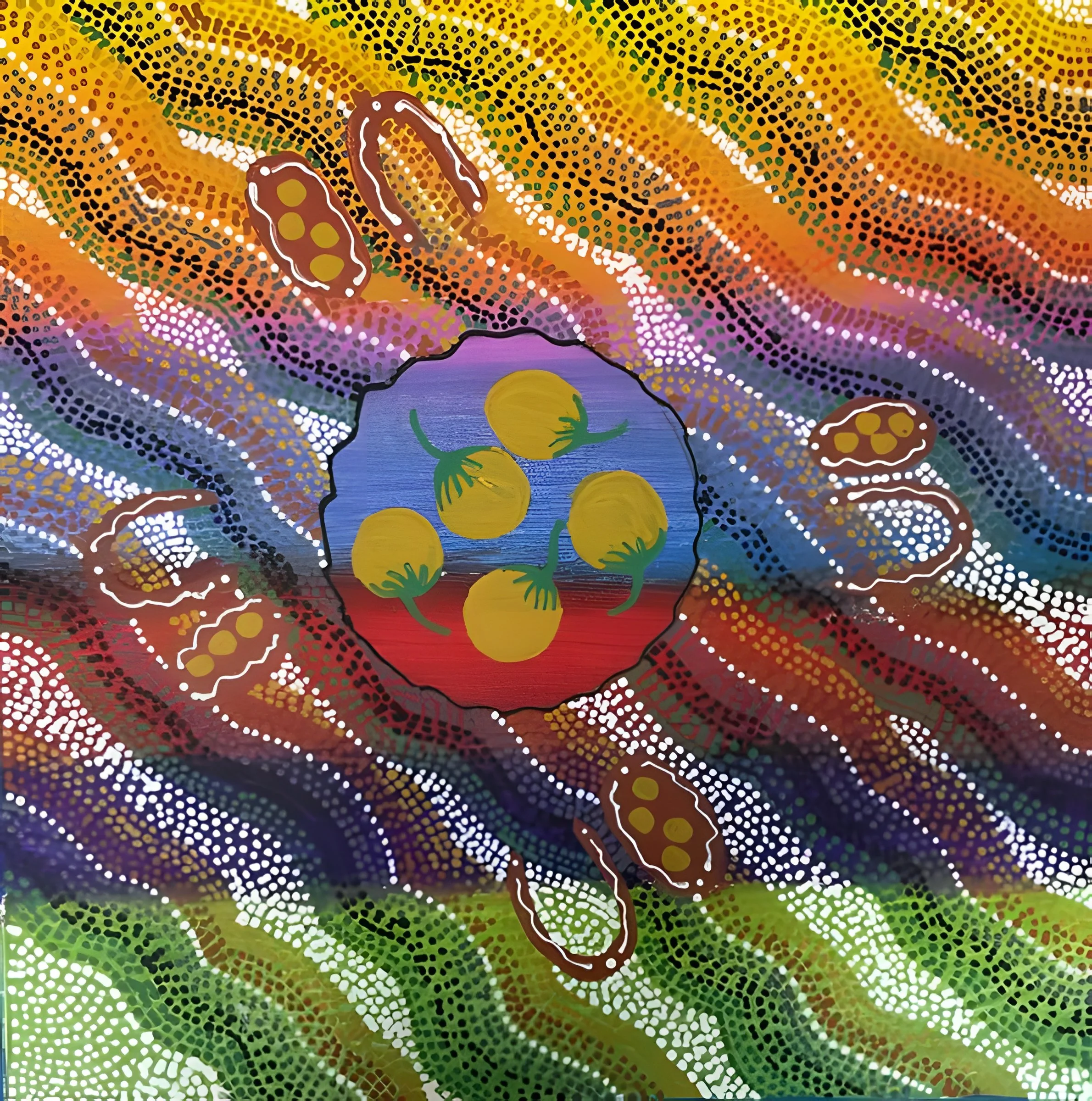 Joanne Tilmouth - Women gathering bush tomatoes