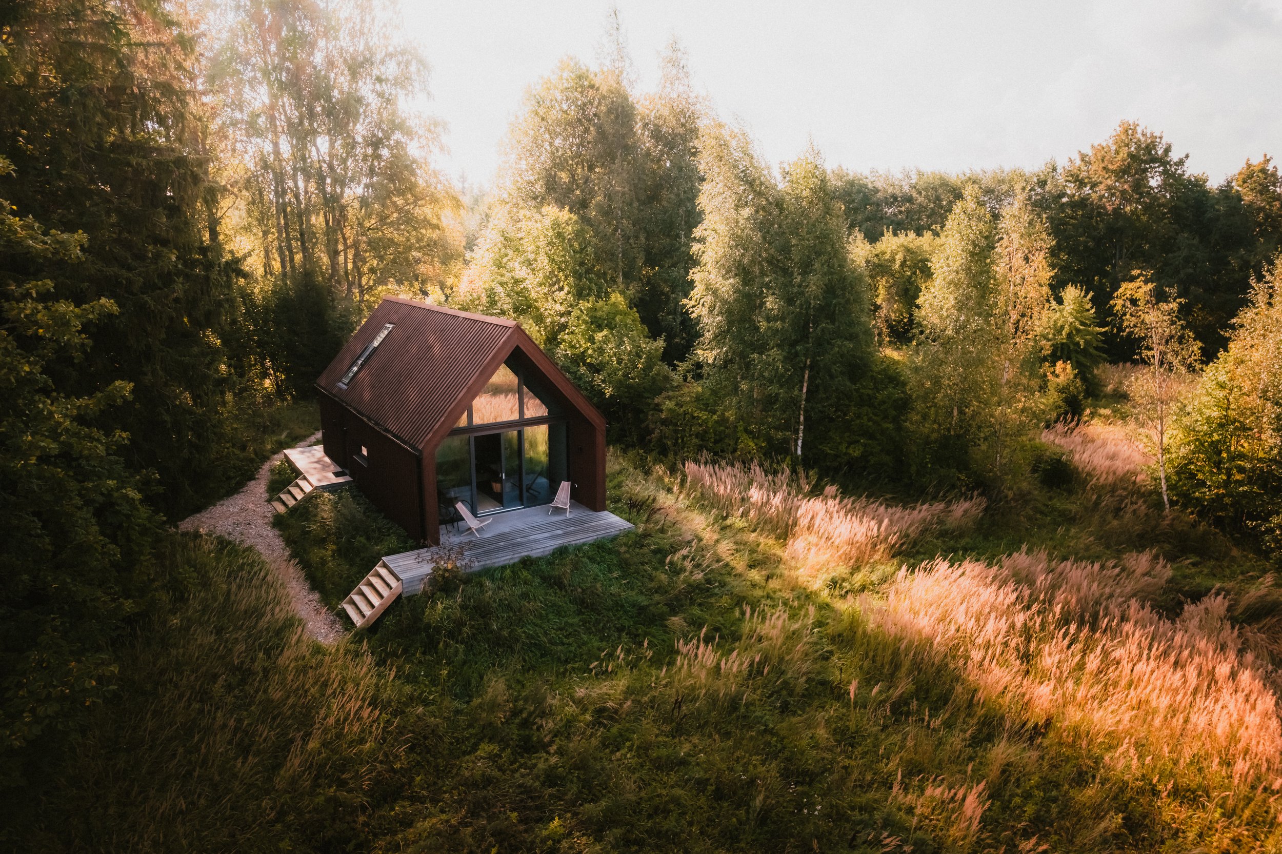 A photo of Metsik accomodation in beautiful golden light