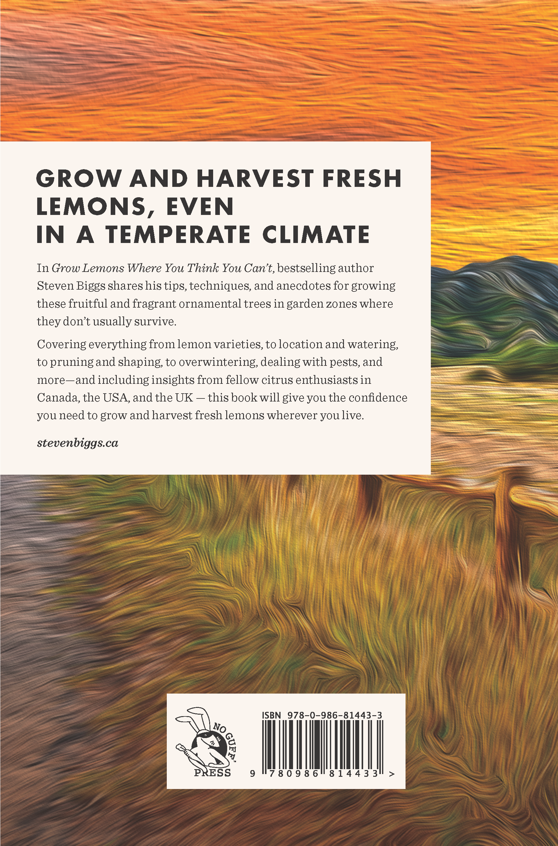 Grow Lemons Where You Think You Can't back cover