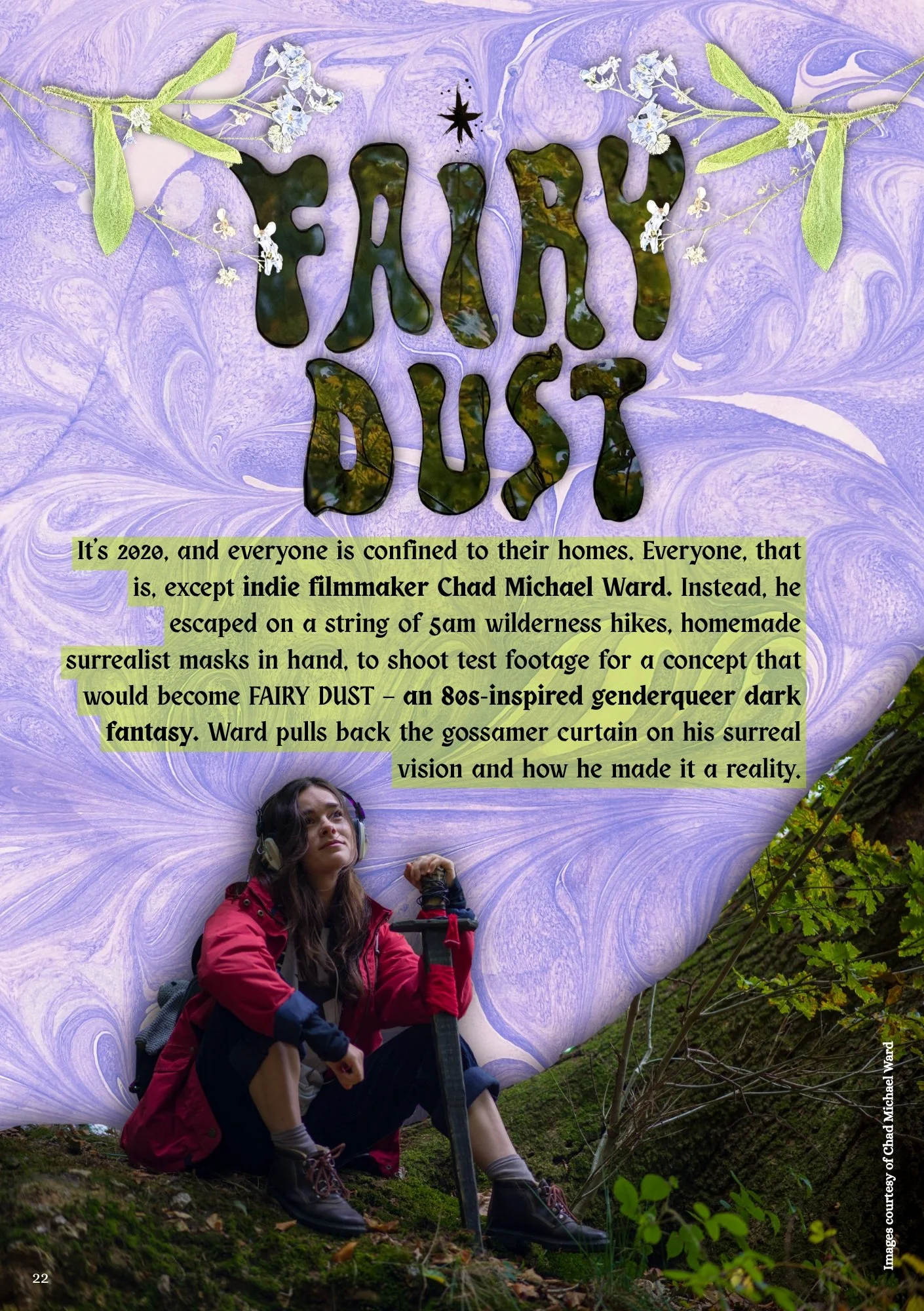 screen shot of the first page of the fairy dust interview