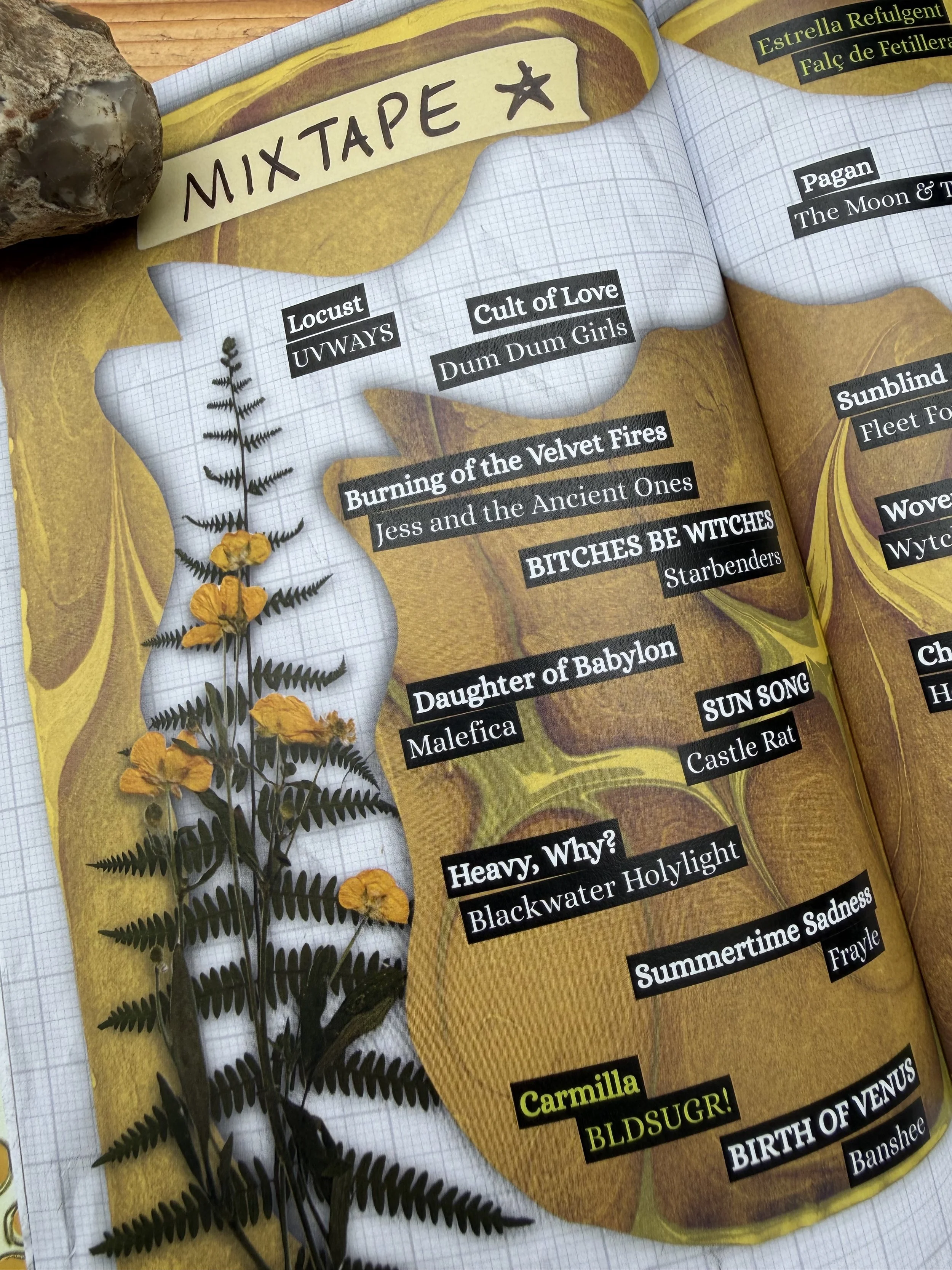 print issue 4 playlist spread, first page.