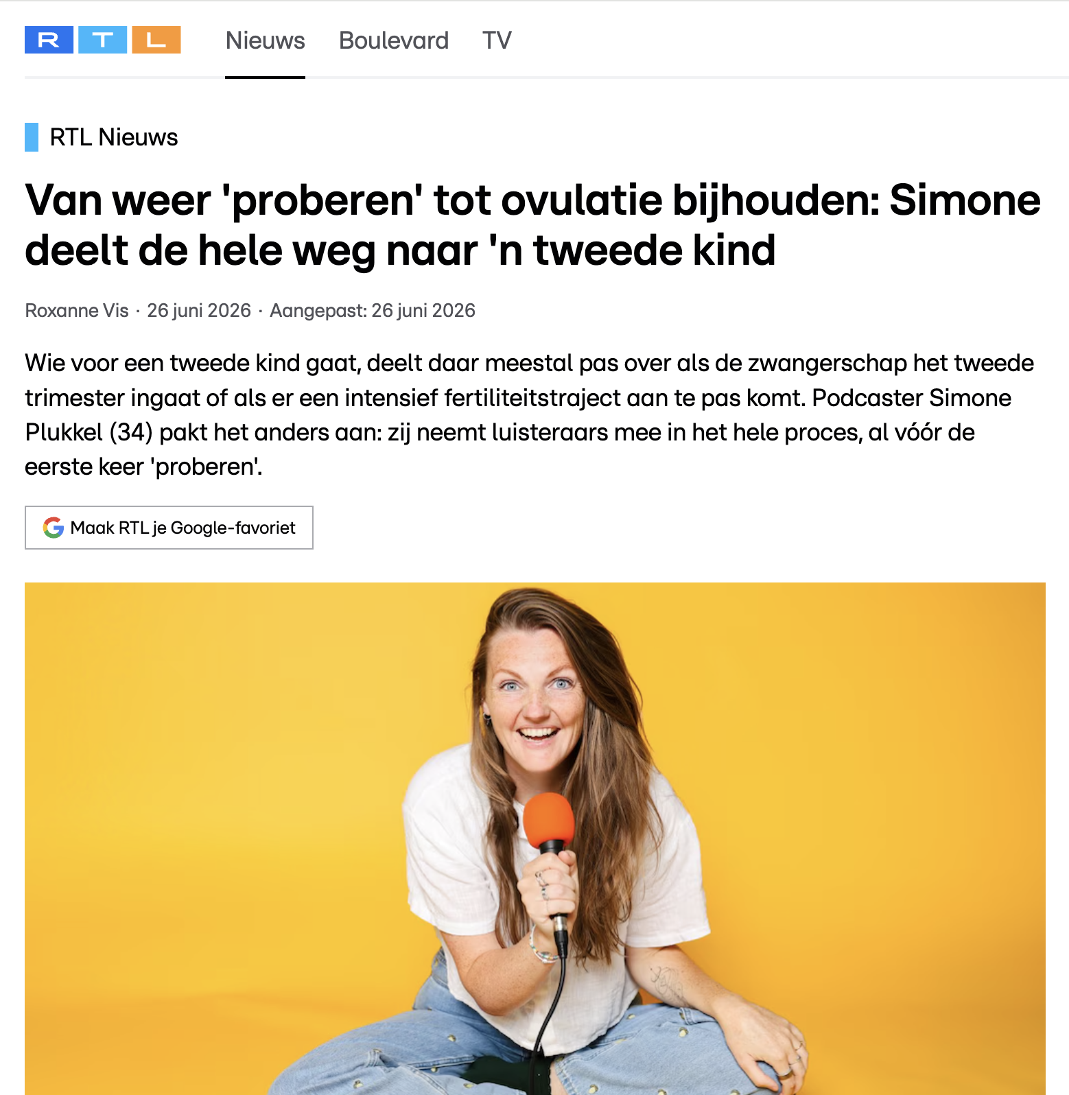 Simone Plukkel | Podcast Moekes | RTL Nieuws